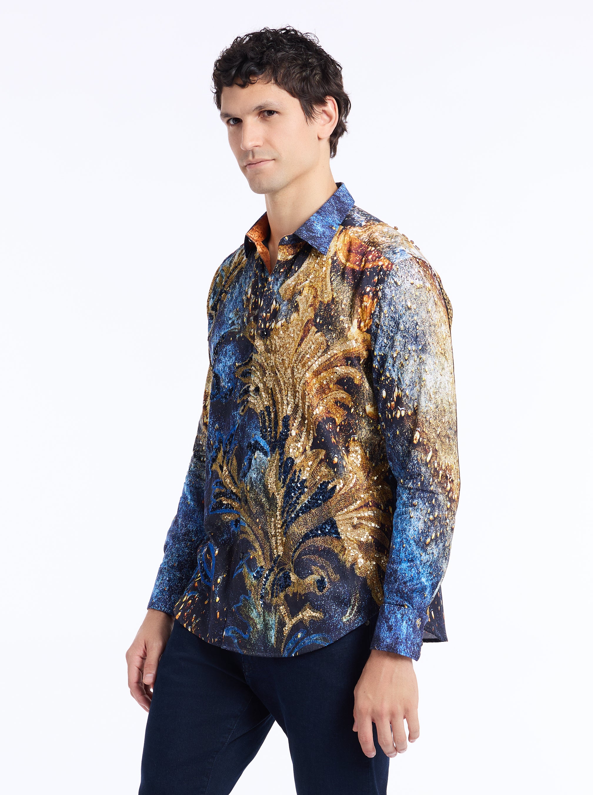 LIMITED EDITION FLEUR DE MARE LONG SLEEVE BUTTON DOWN SHIRT