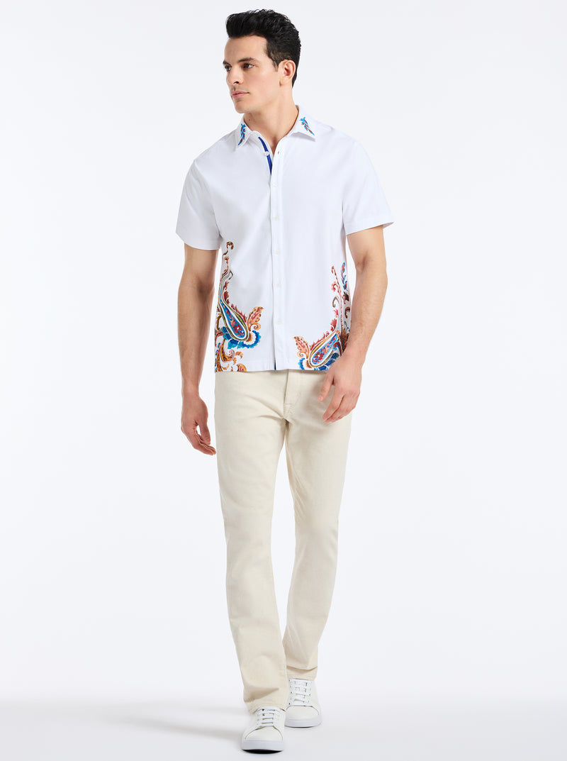 FICANO SHORT SLEEVE BUTTON DOWN SHIRT
