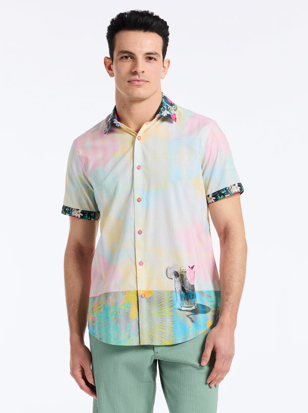 HAZE SHORT SLEEVE BUTTON DOWN SHIRT BIG