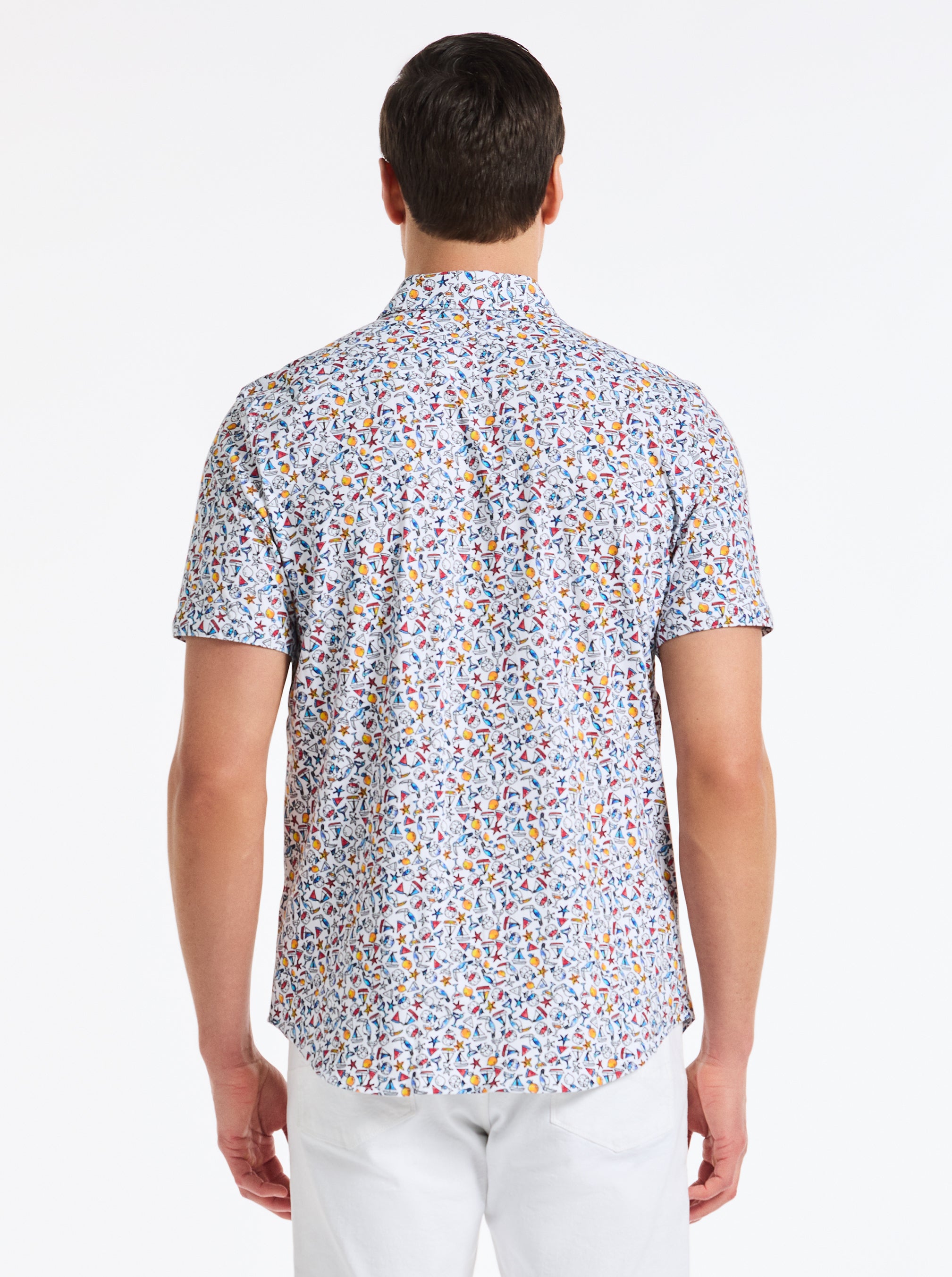 SUMMER SAILS SHORT SLEEVE BUTTON DOWN SHIRT