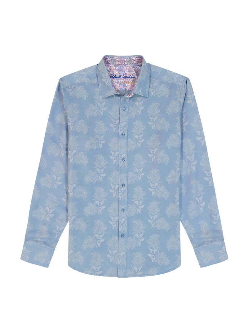 LIMITED EDITION A HUE OF BLUE LONG SLEEVE BUTTON DOWN SHIRT