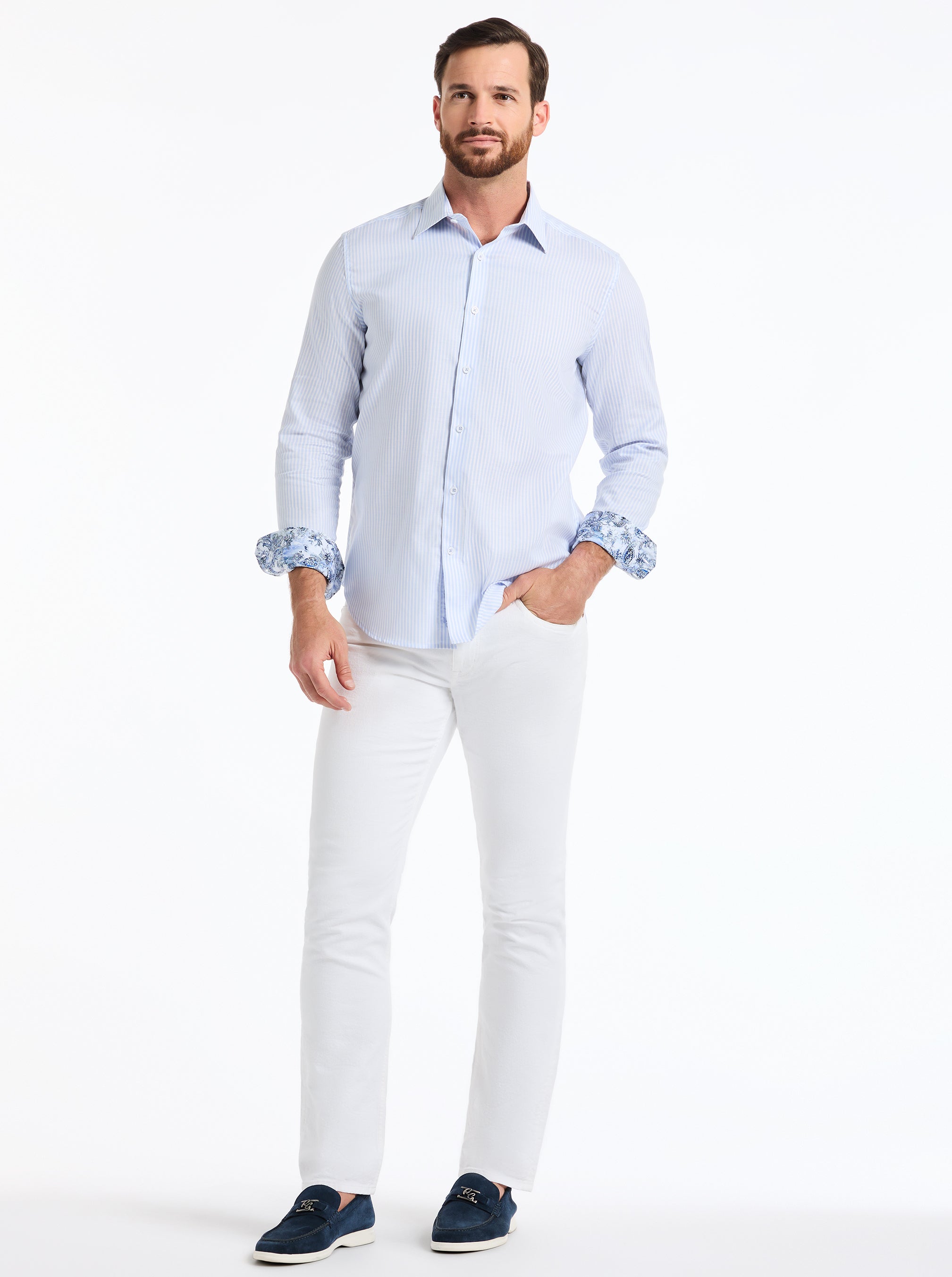 WASHBURN LONG SLEEVE BUTTON DOWN SHIRT