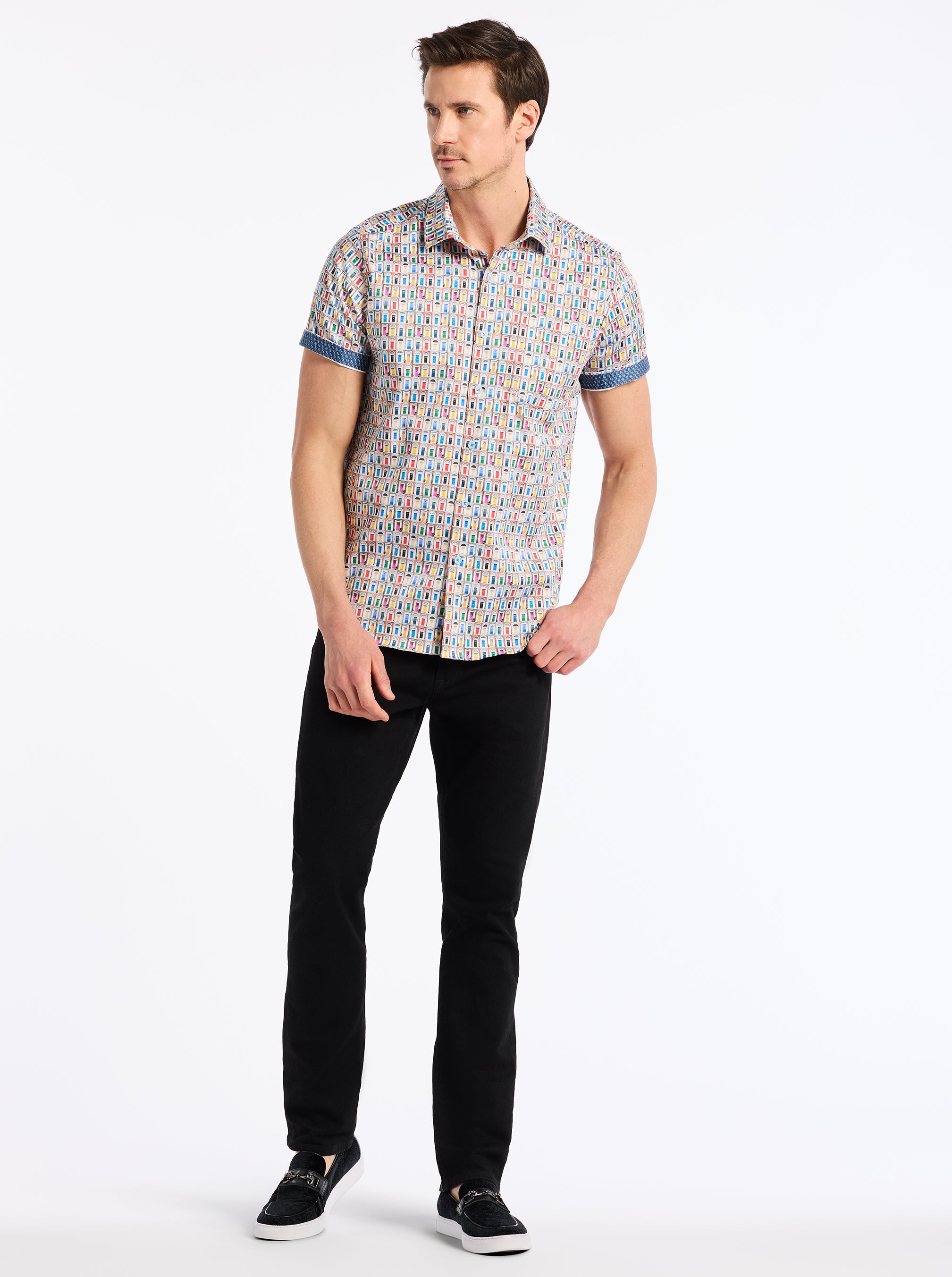 LIVINGSTON SHORT SLEEVE BUTTON DOWN SHIRT
