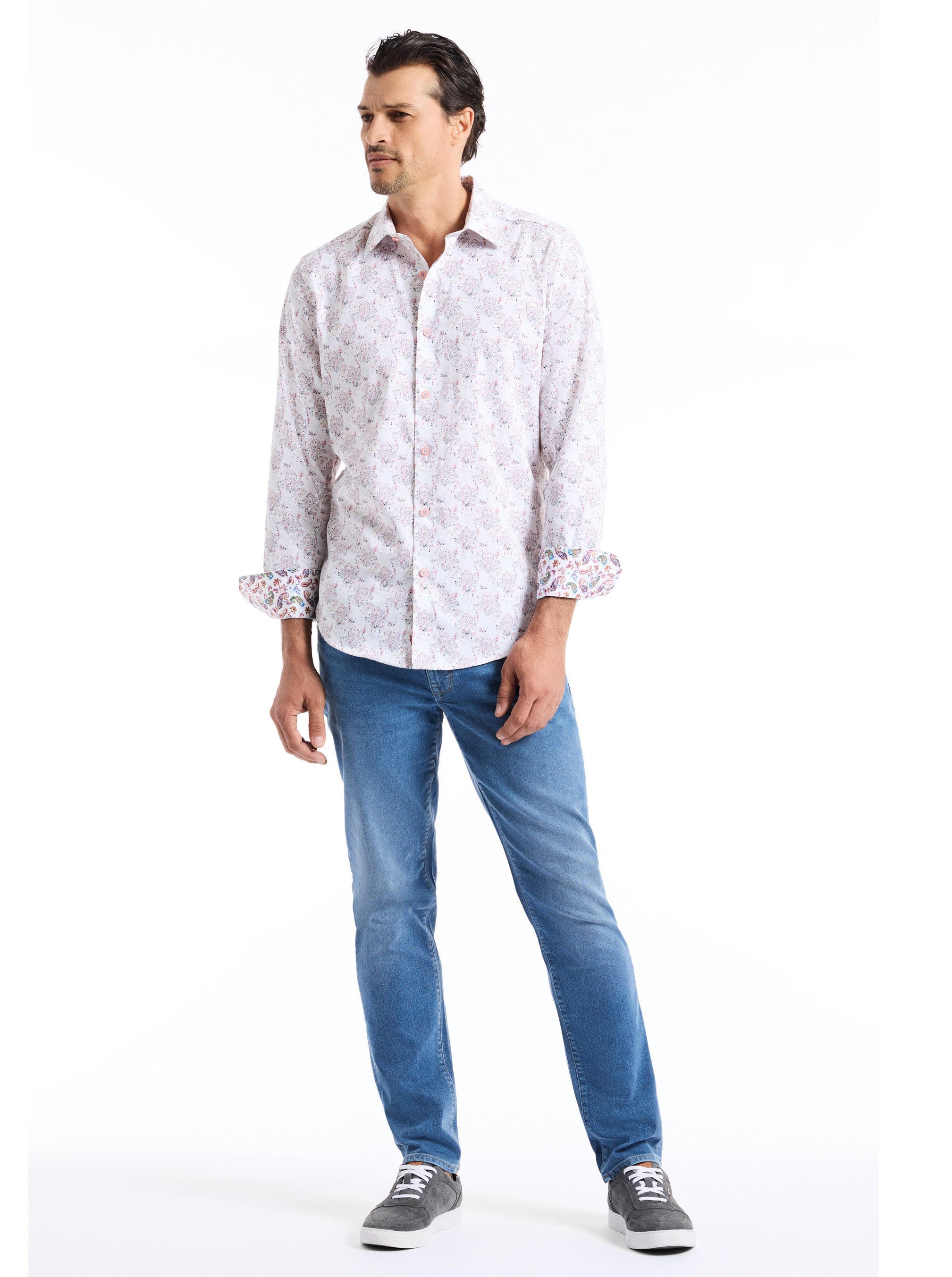 LURKEN LONG SLEEVE BUTTON DOWN SHIRT