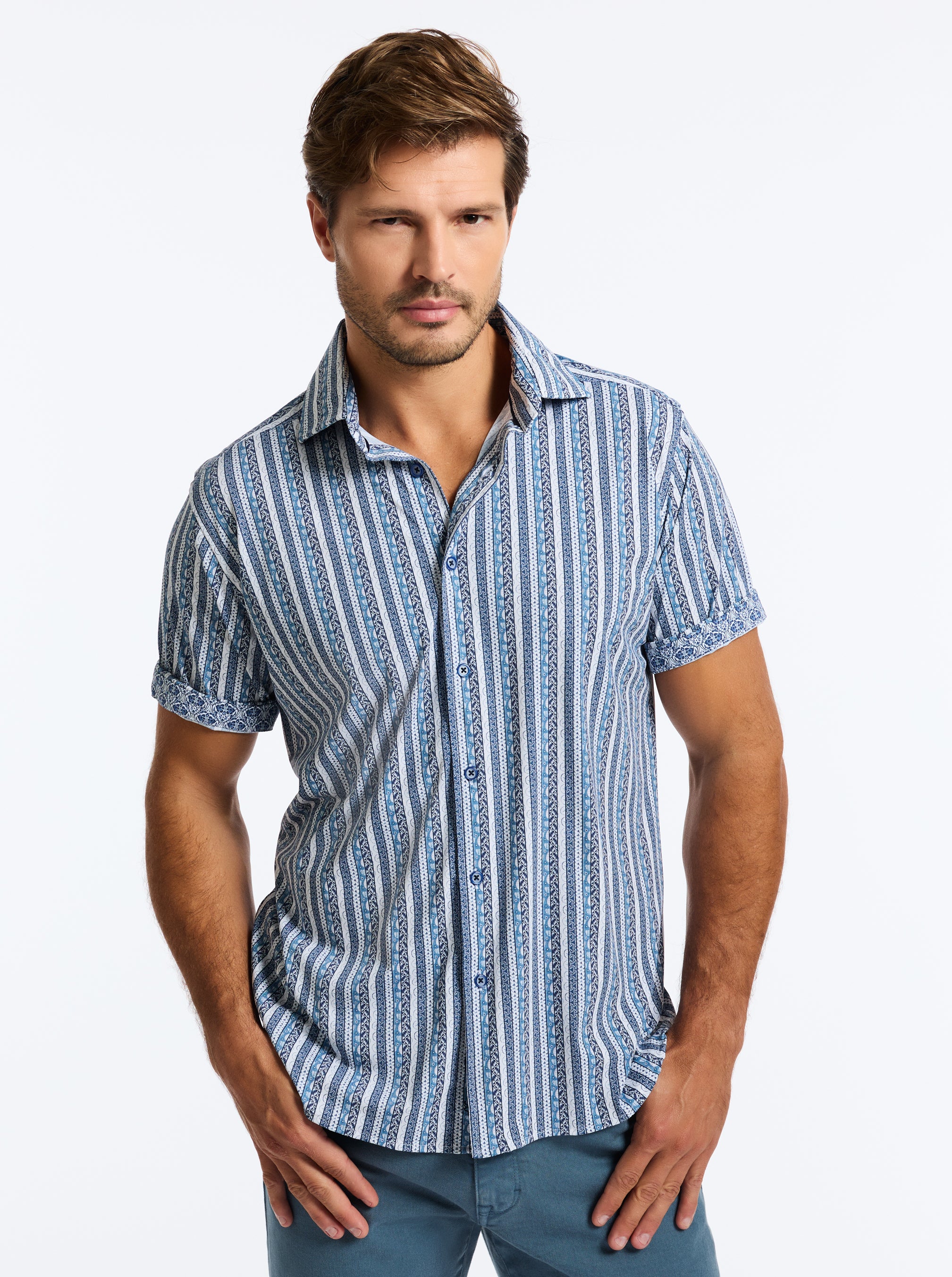IONIAN SHORT SLEEVE BUTTON DOWN SHIRT