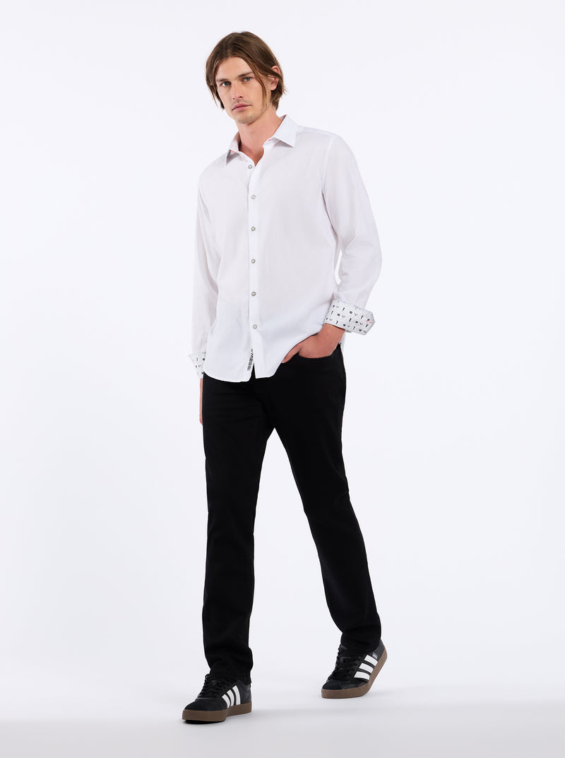 MESSI LONG SLEEVE BUTTON DOWN SHIRT
