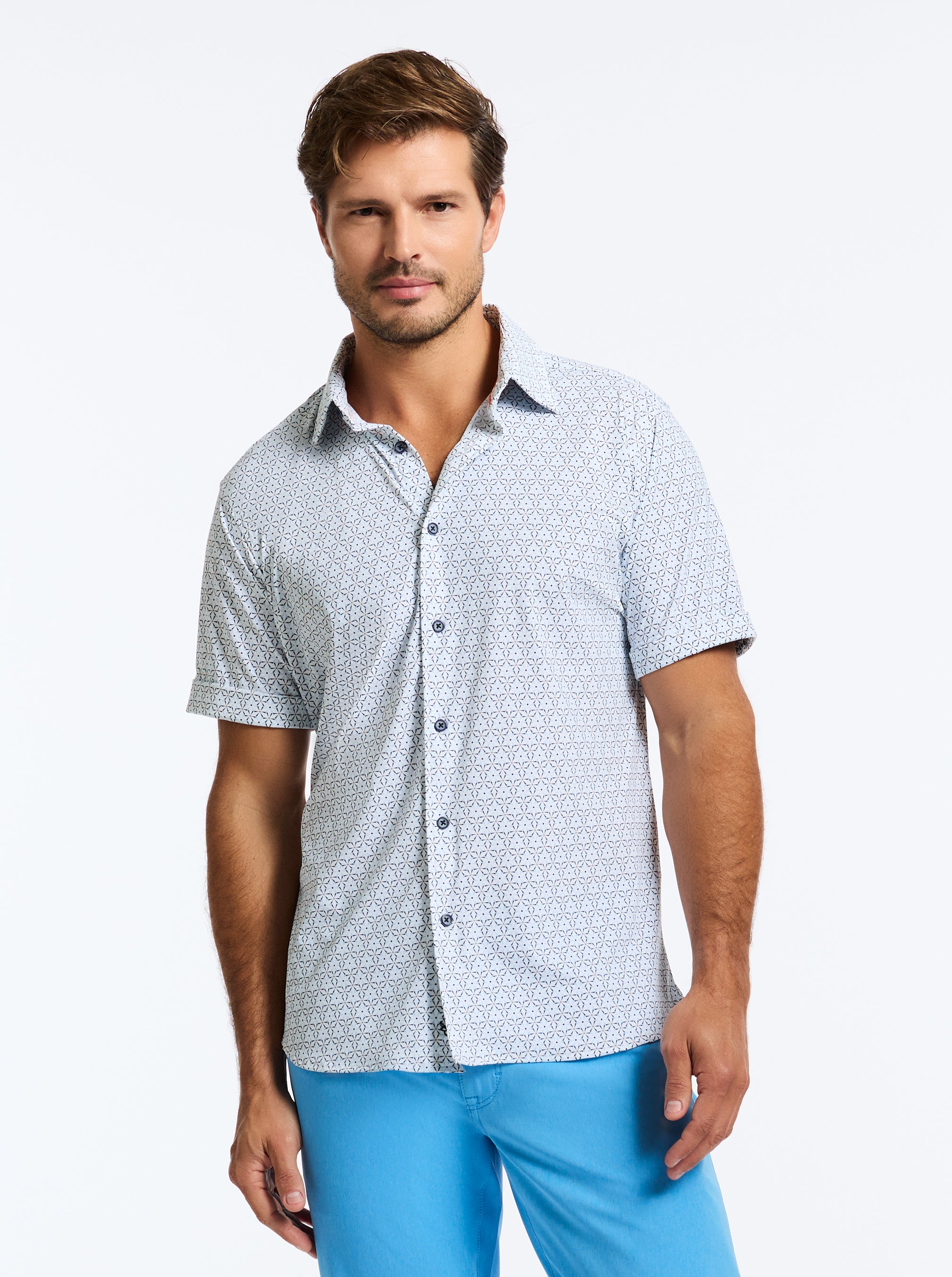 AVALON SHORT SLEEVE BUTTON DOWN SHIRT
