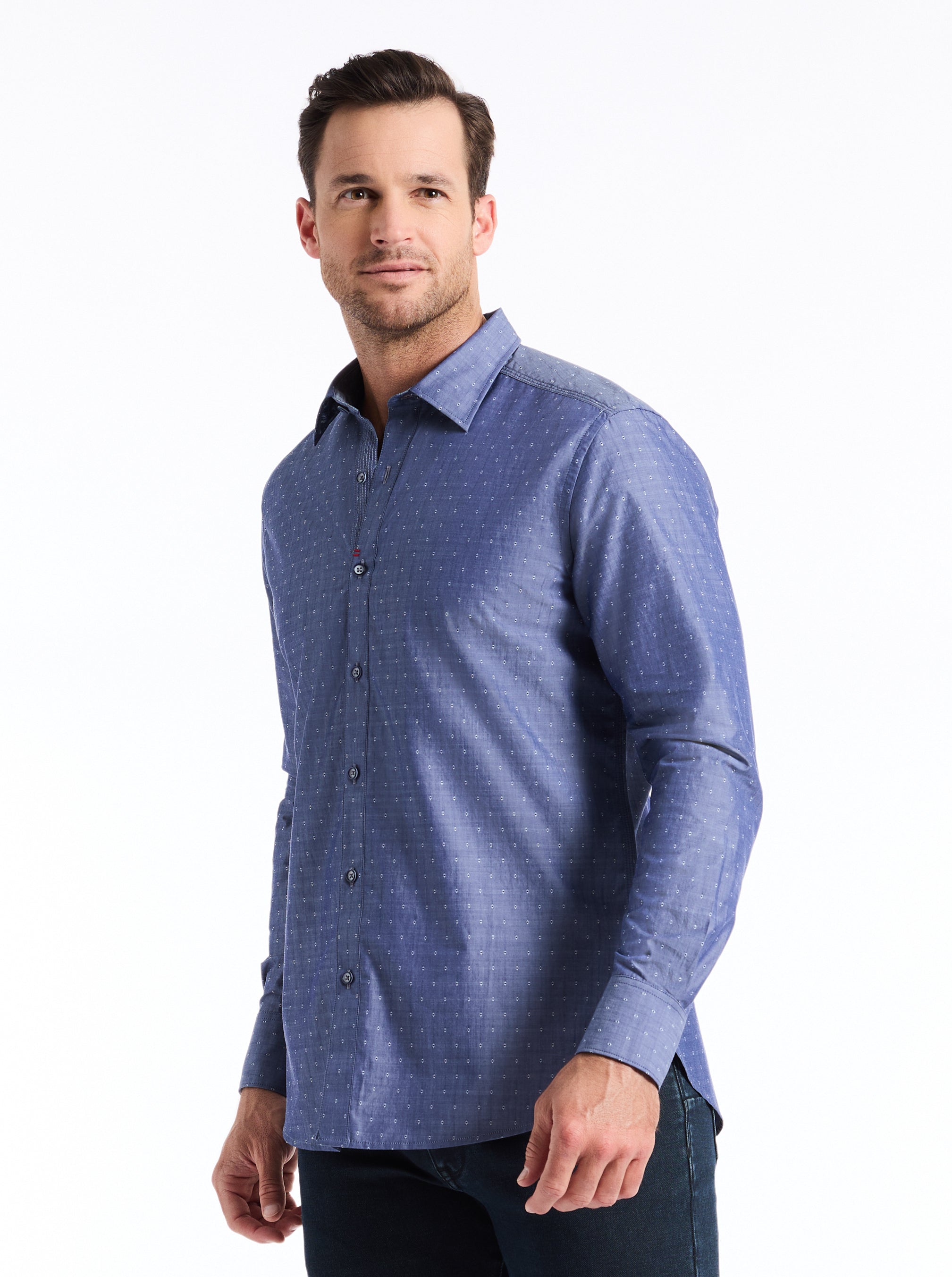 BOND LONG SLEEVE BUTTON DOWN SHIRT