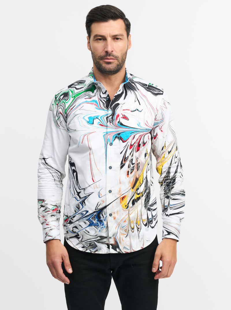 PEYOTE LONG SLEEVE BUTTON DOWN SHIRT