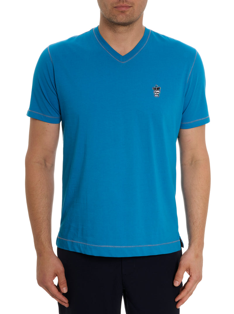 Robert Graham Men's Damien Short Sleeve Shirt - Black, Large, 'Knowledge Wisdom Truth' Embroidery