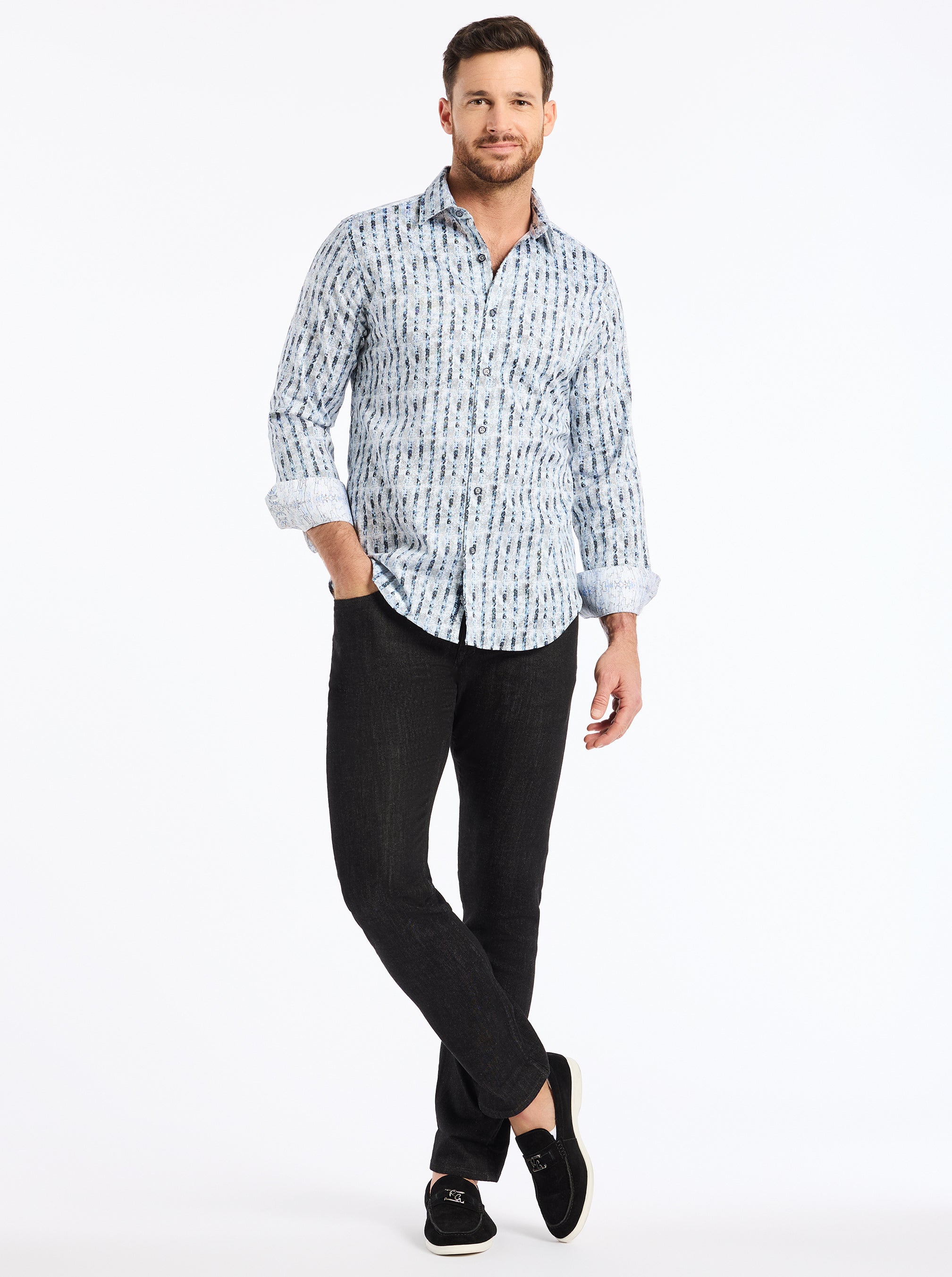 WOOSTER LONG SLEEVE BUTTON DOWN SHIRT