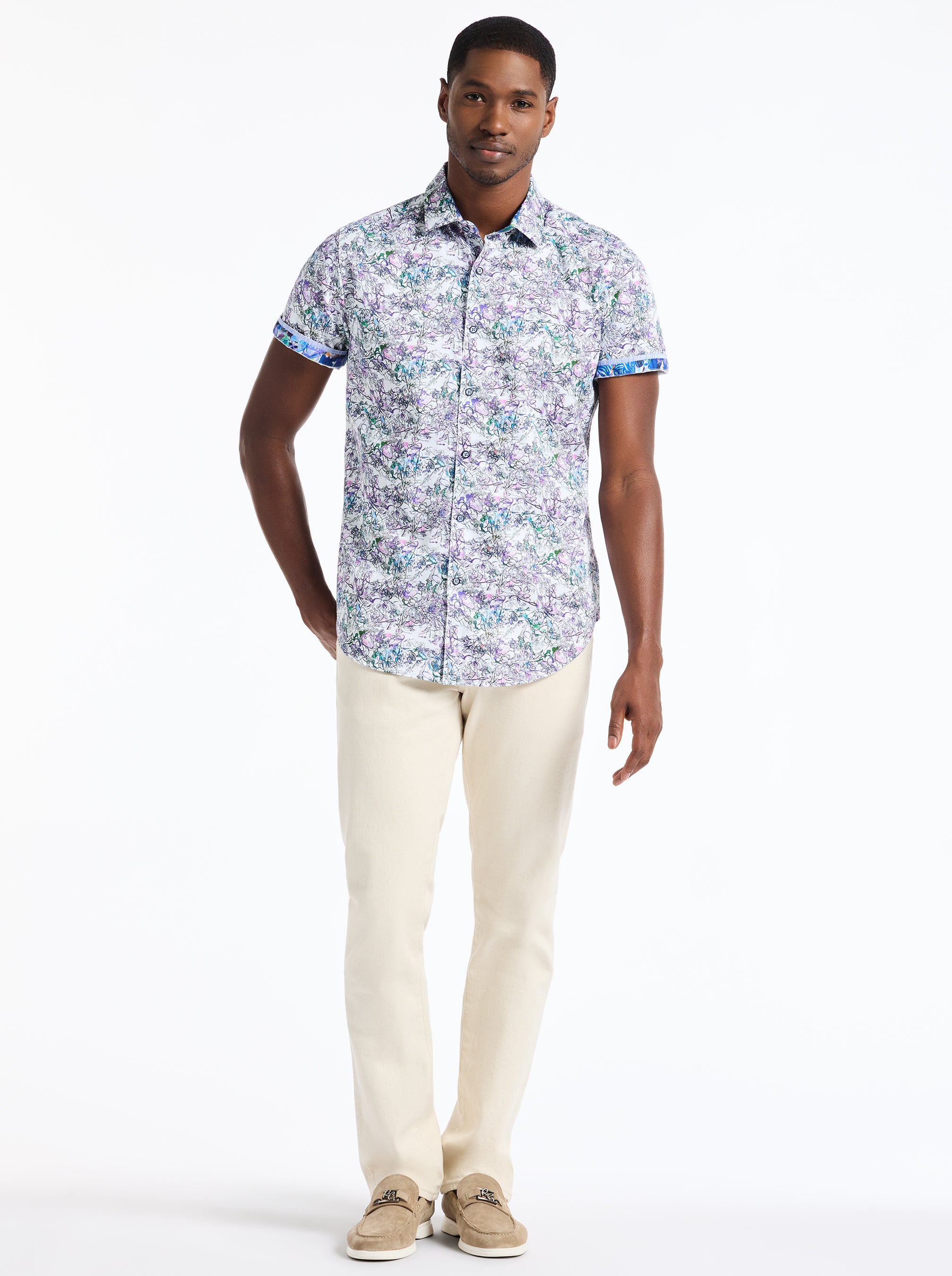CRAWFORD SHORT SLEEVE BUTTON DOWN SHIRT