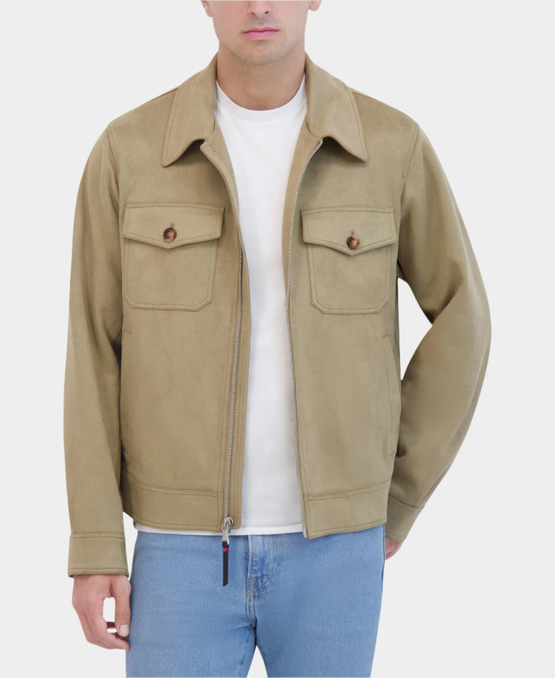 VEGAN SUEDE FIELD JACKET