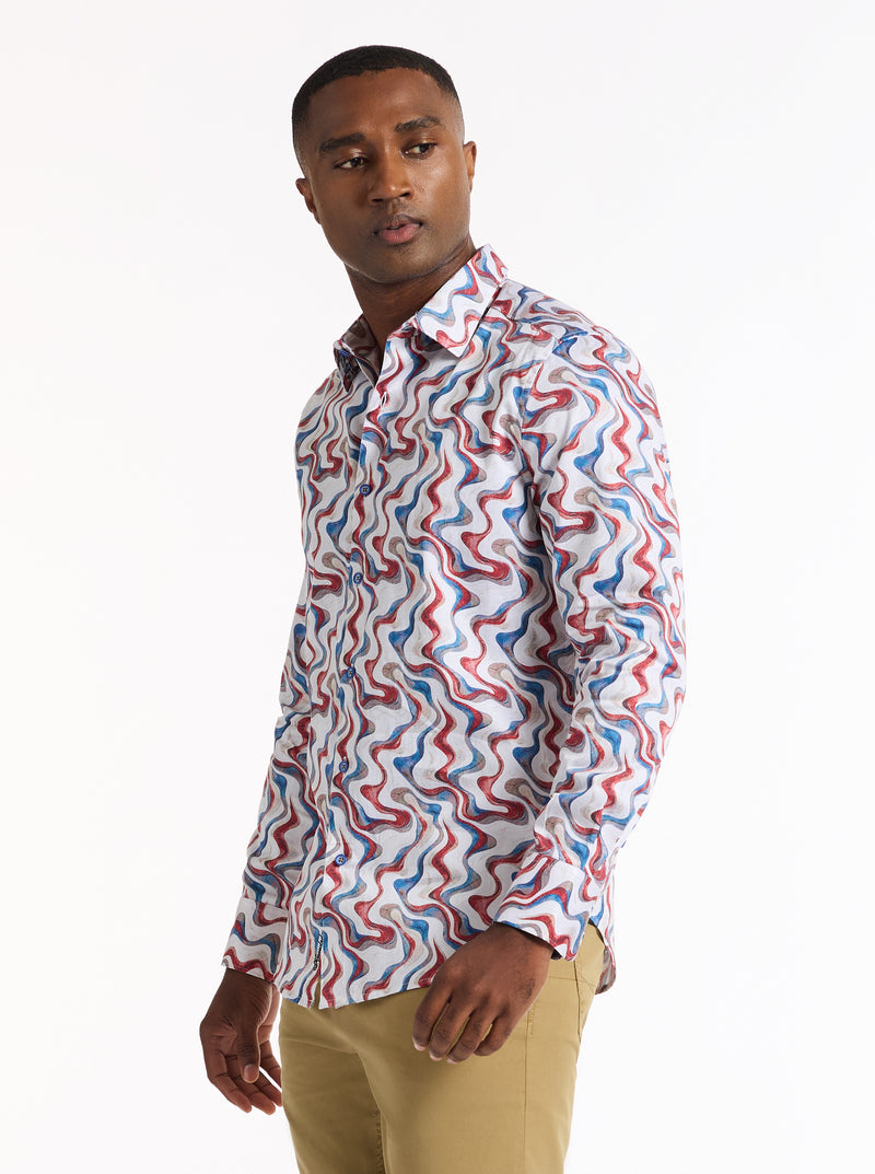 NATE LONG SLEEVE BUTTON DOWN SHIRT