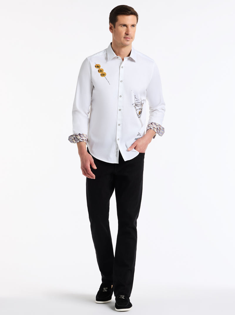 DEAN MARTINI LONG SLEEVE BUTTON DOWN SHIRT