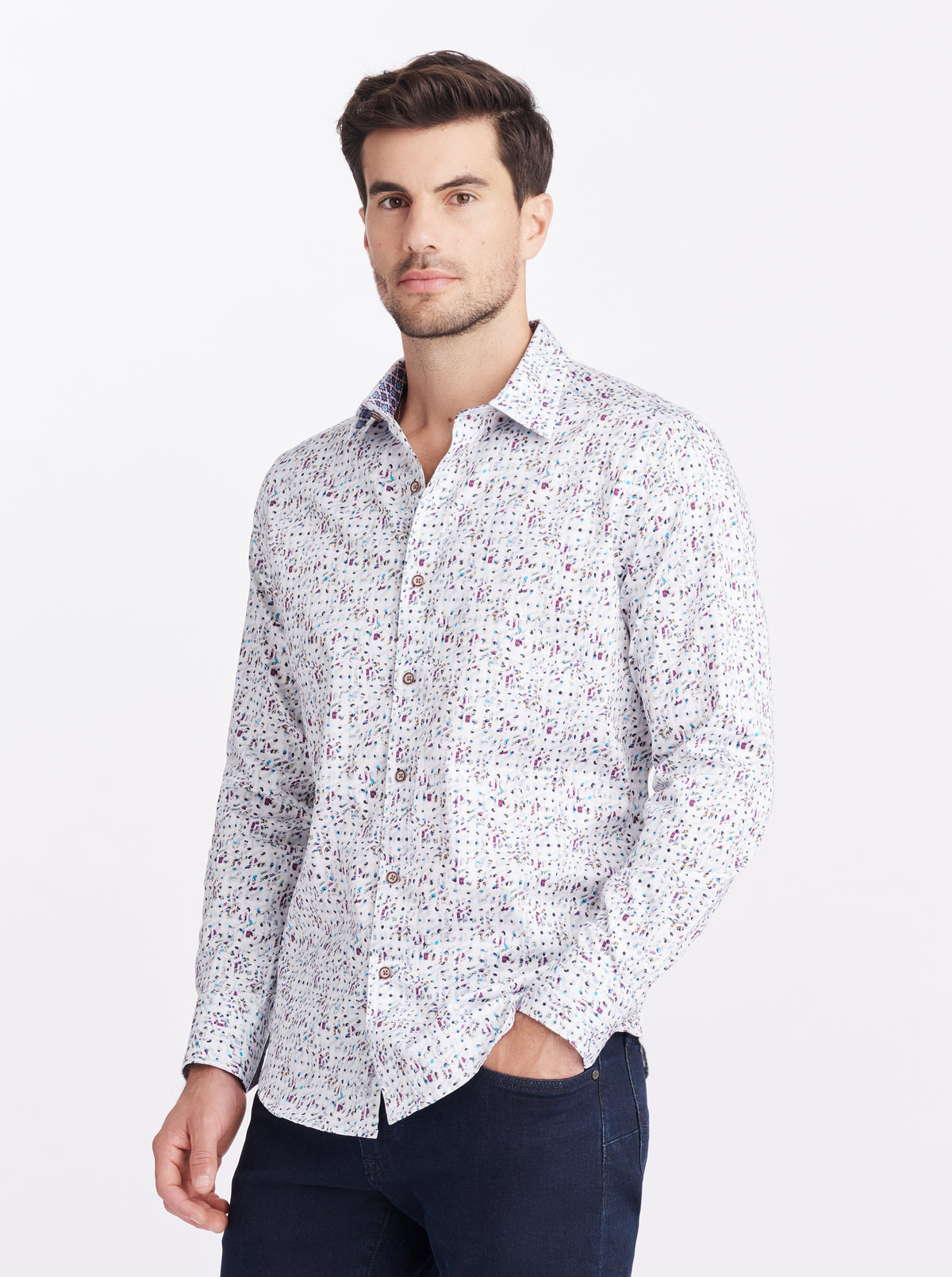 COMBE LONG SLEEVE BUTTON DOWN SHIRT