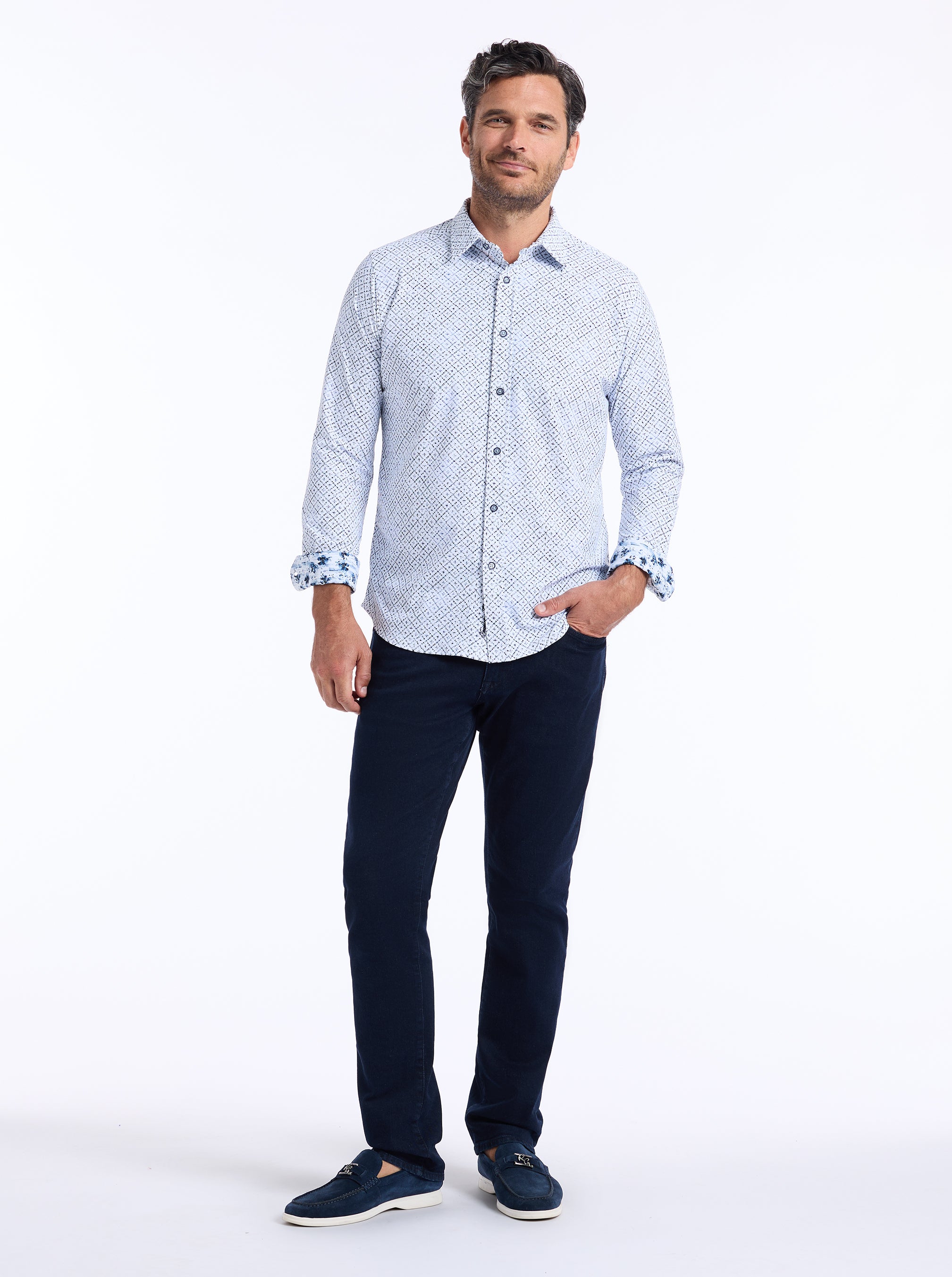 MONTAGU LONG SLEEVE BUTTON DOWN SHIRT