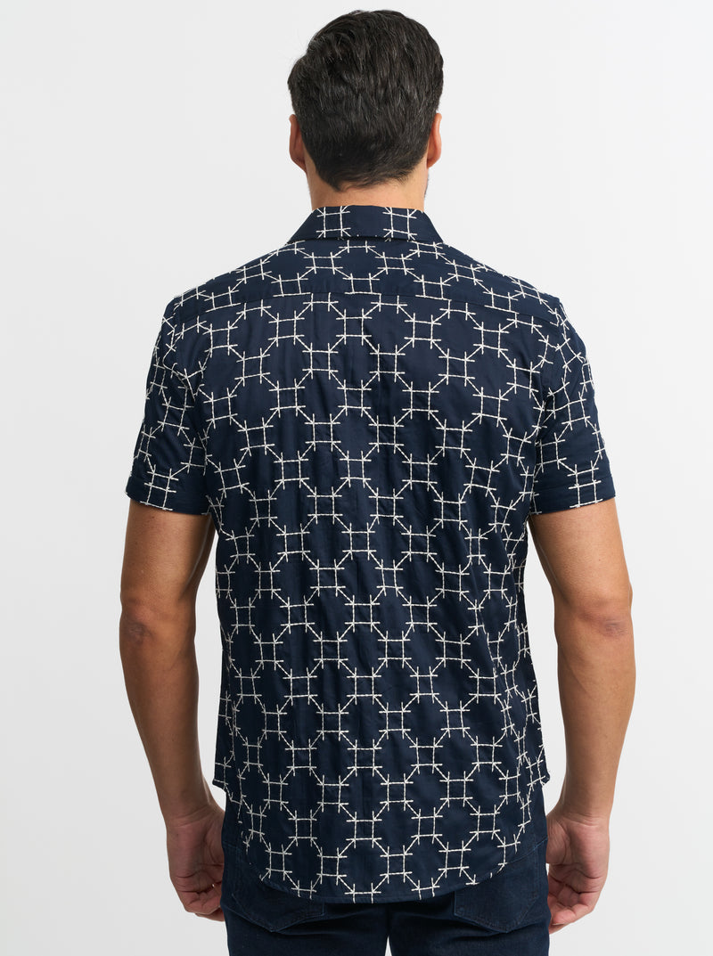 WEITZMAN SHORT SLEEVE BUTTON DOWN SHIRT