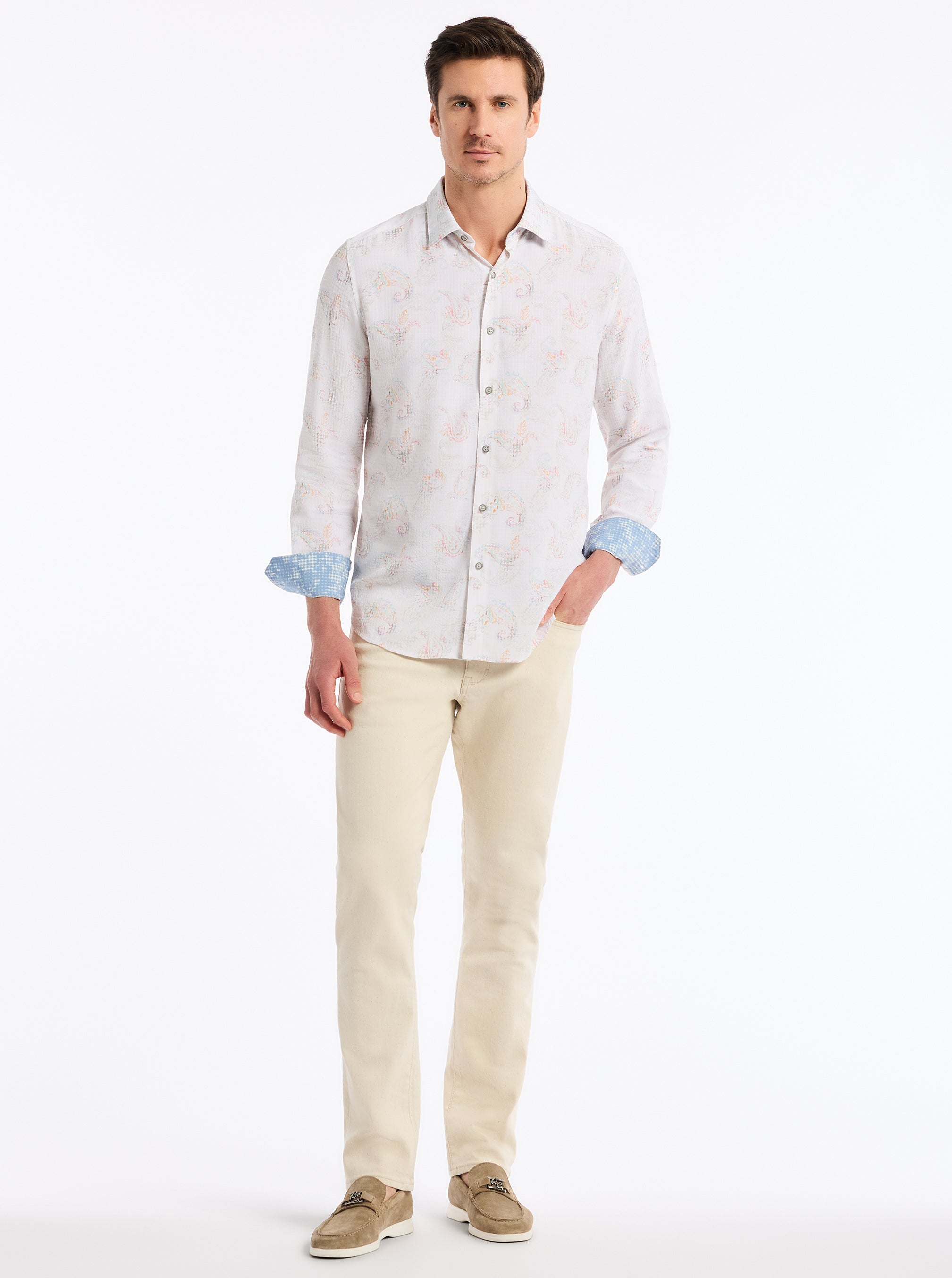 ALIBON LONG SLEEVE BUTTON DOWN SHIRT