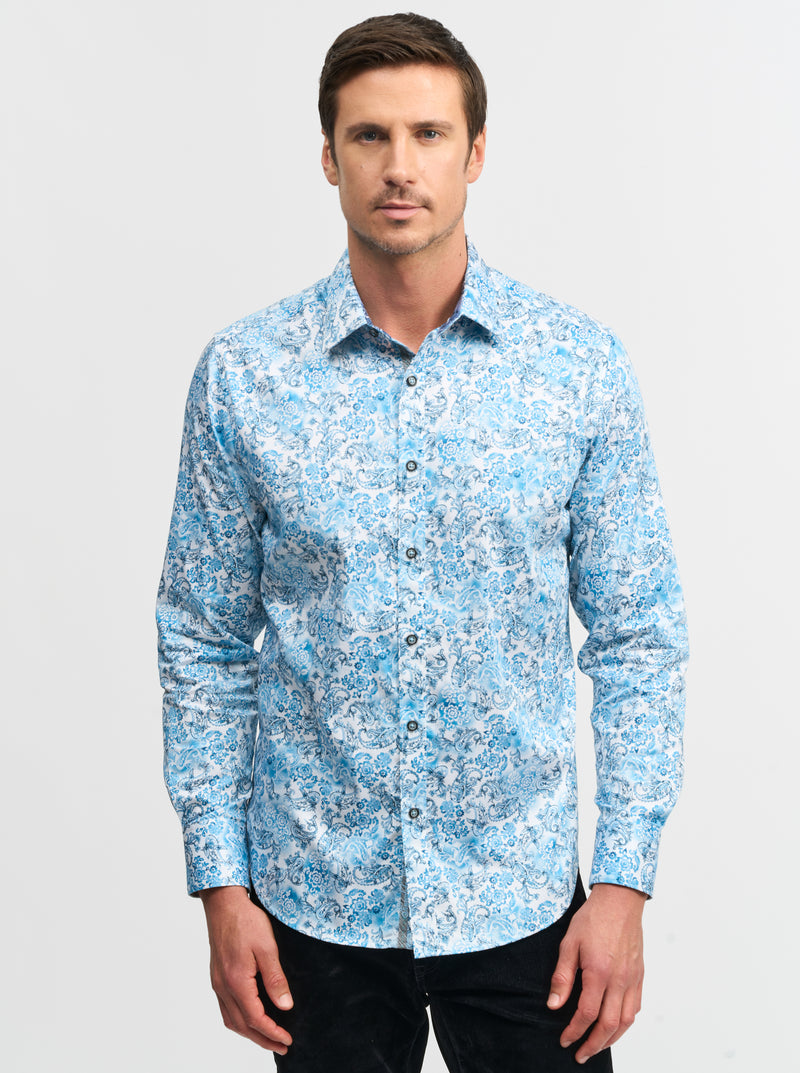 DOWNING LONG SLEEVE BUTTON DOWN SHIRT
