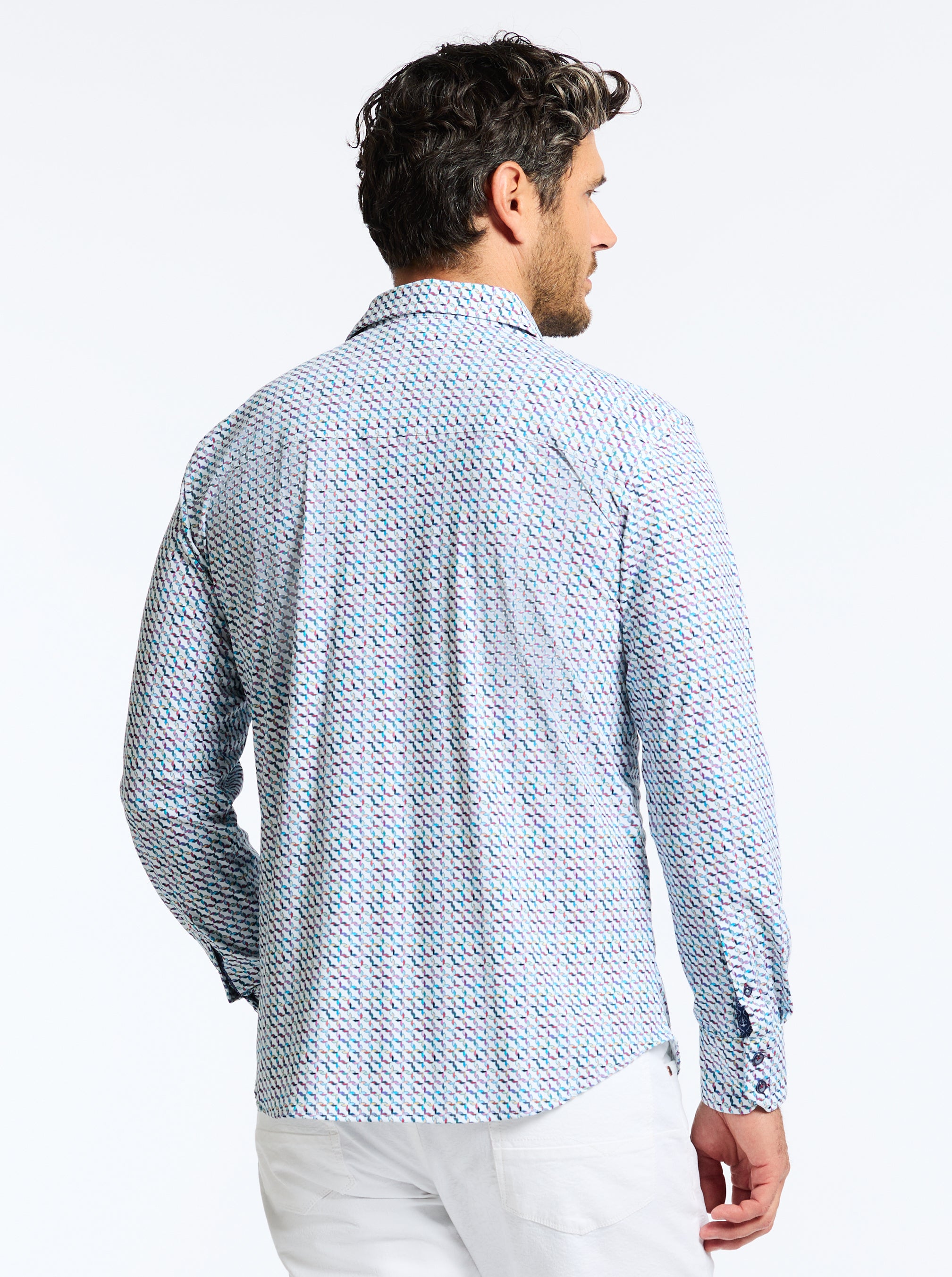 MULHOLLAND LONG SLEEVE BUTTON DOWN SHIRT