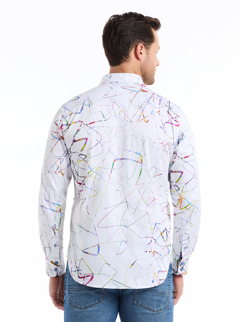 ORCHARDS LONG SLEEVE BUTTON DOWN SHIRT