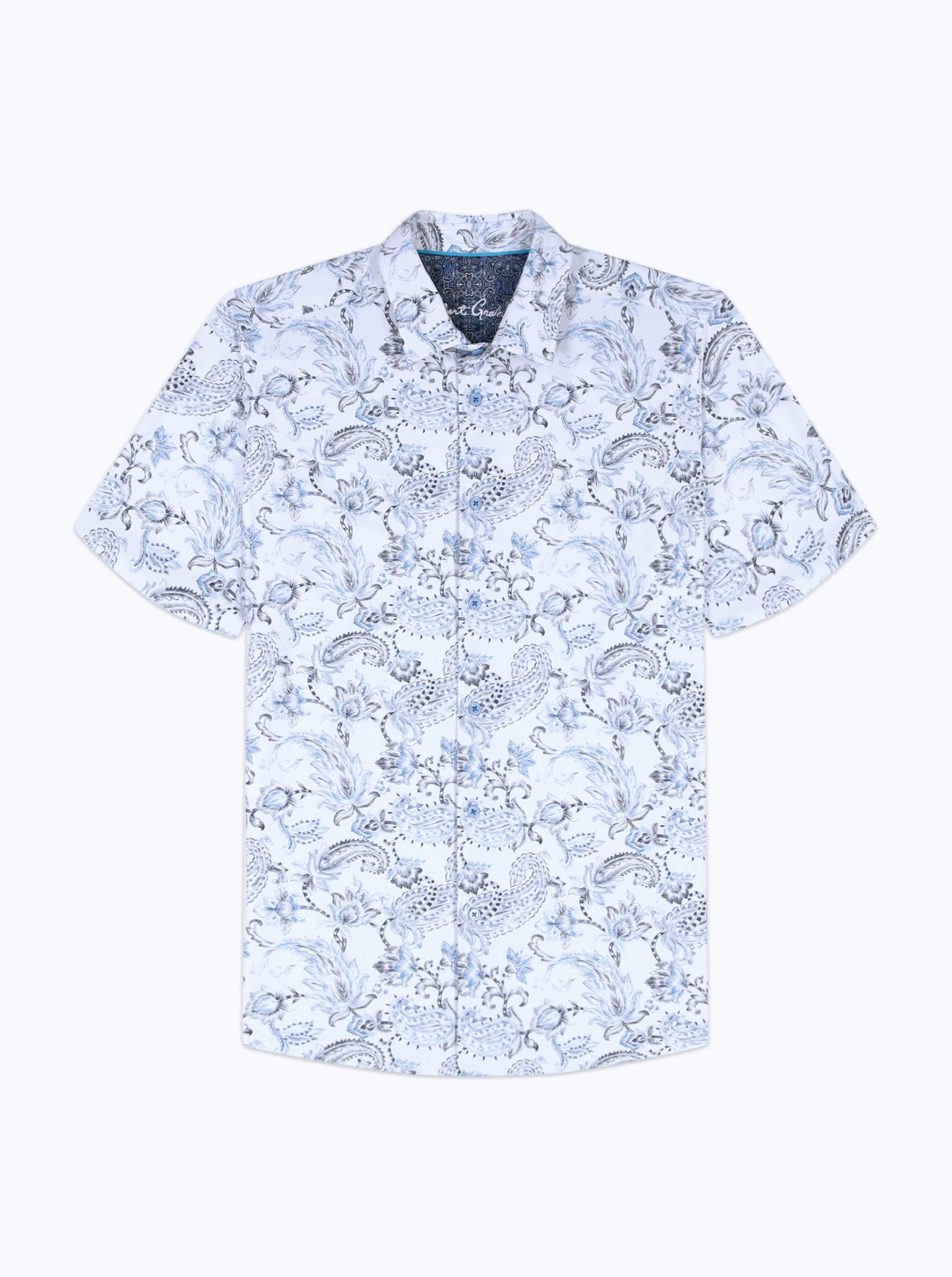 BASCOBEL SHORT SLEEVE BUTTON DOWN SHIRT