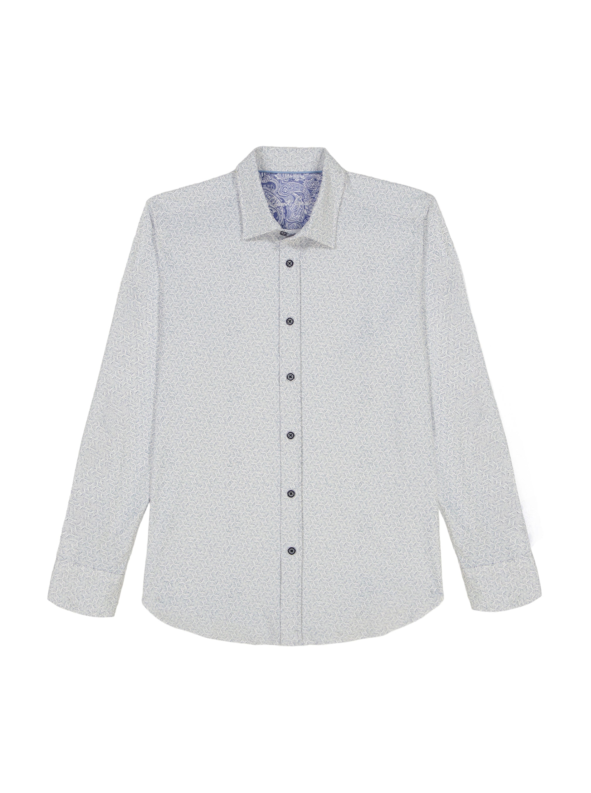 ASTERIK LONG SLEEVE BUTTON DOWN SHIRT