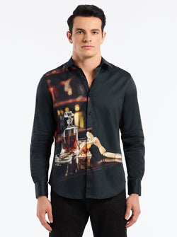 DISTILLED SPIRIT LONG SLEEVE BUTTON DOWN SHIRT