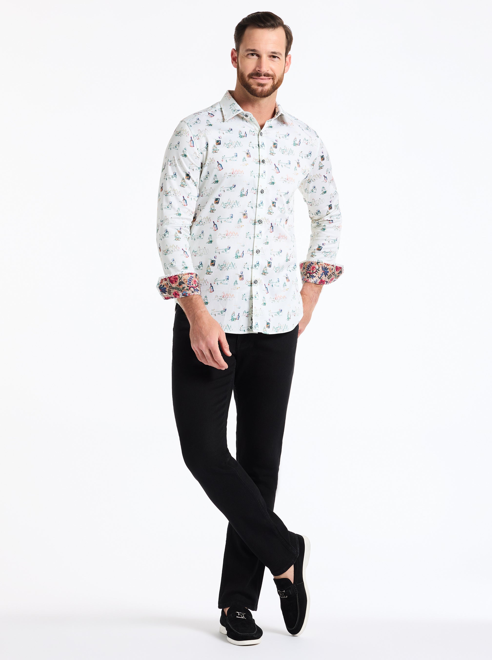 HOT TODDY LONG SLEEVE BUTTON DOWN SHIRT