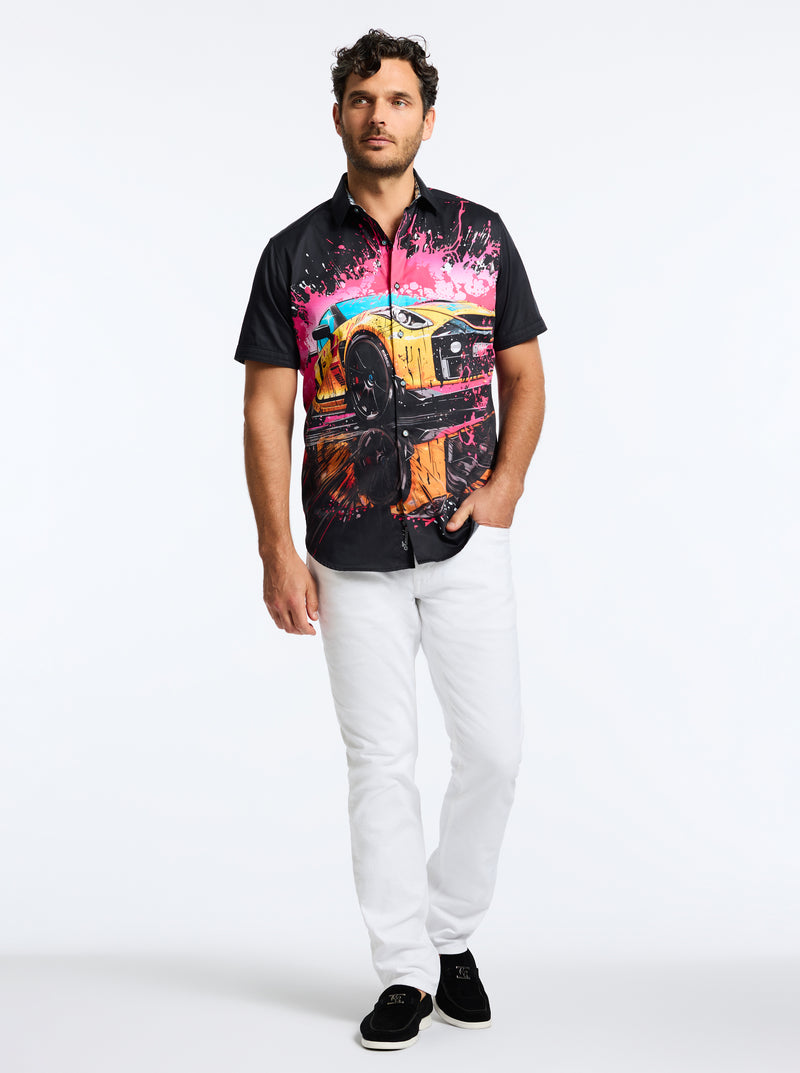 SPLASH DRIFTER SHORT SLEEVE BUTTON DOWN SHIRT TALL