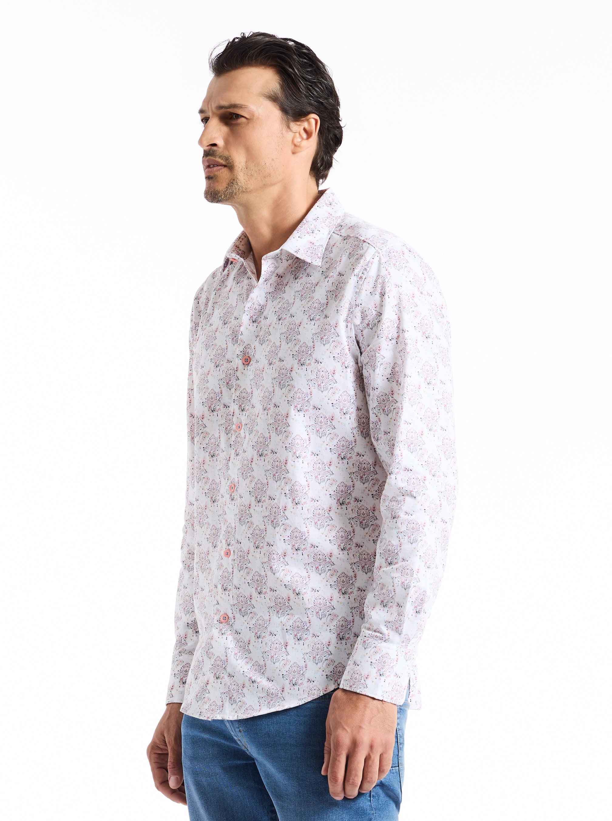 LURKEN LONG SLEEVE BUTTON DOWN SHIRT