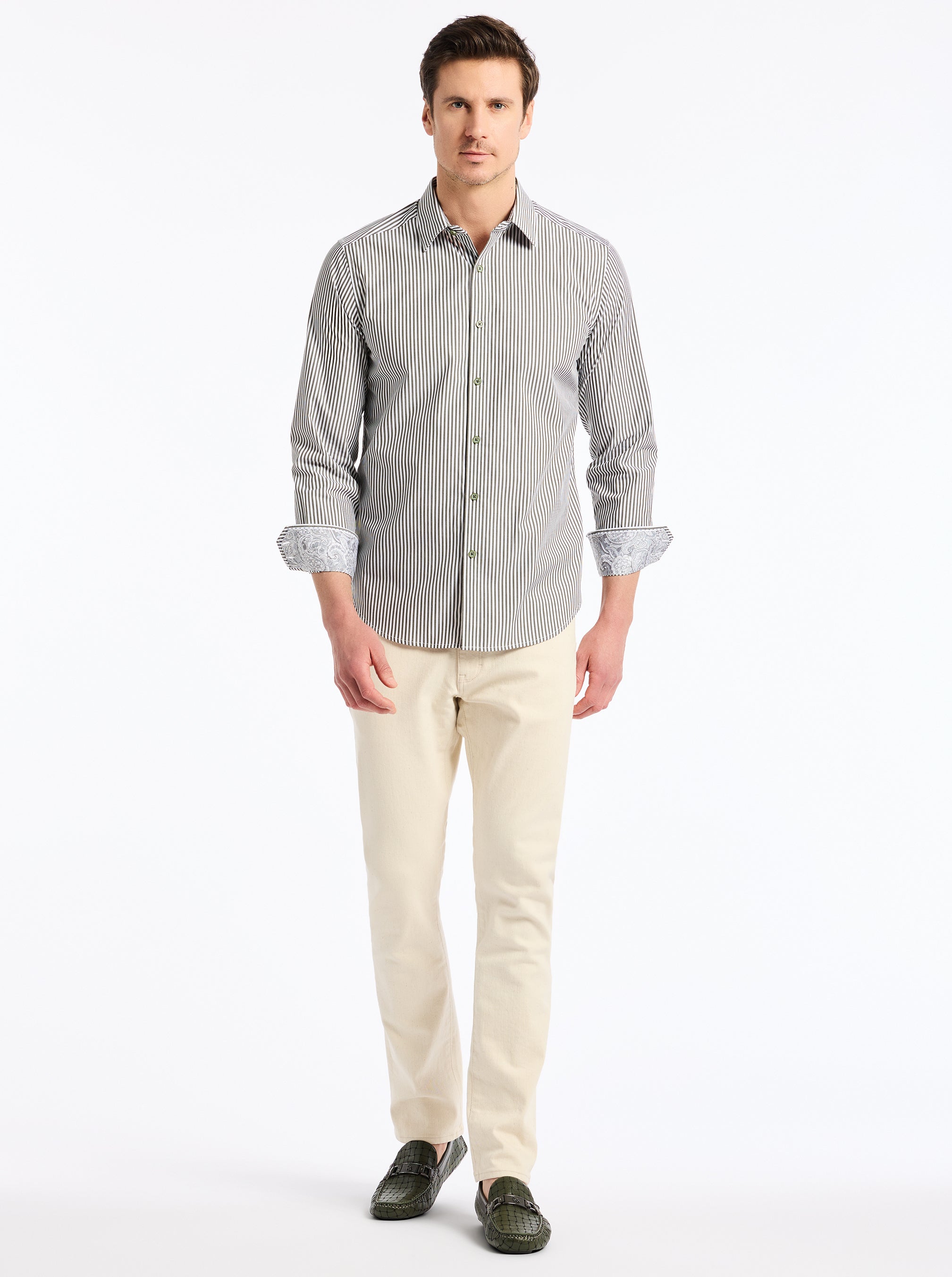 GREENWICH LONG SLEEVE BUTTON DOWN SHIRT