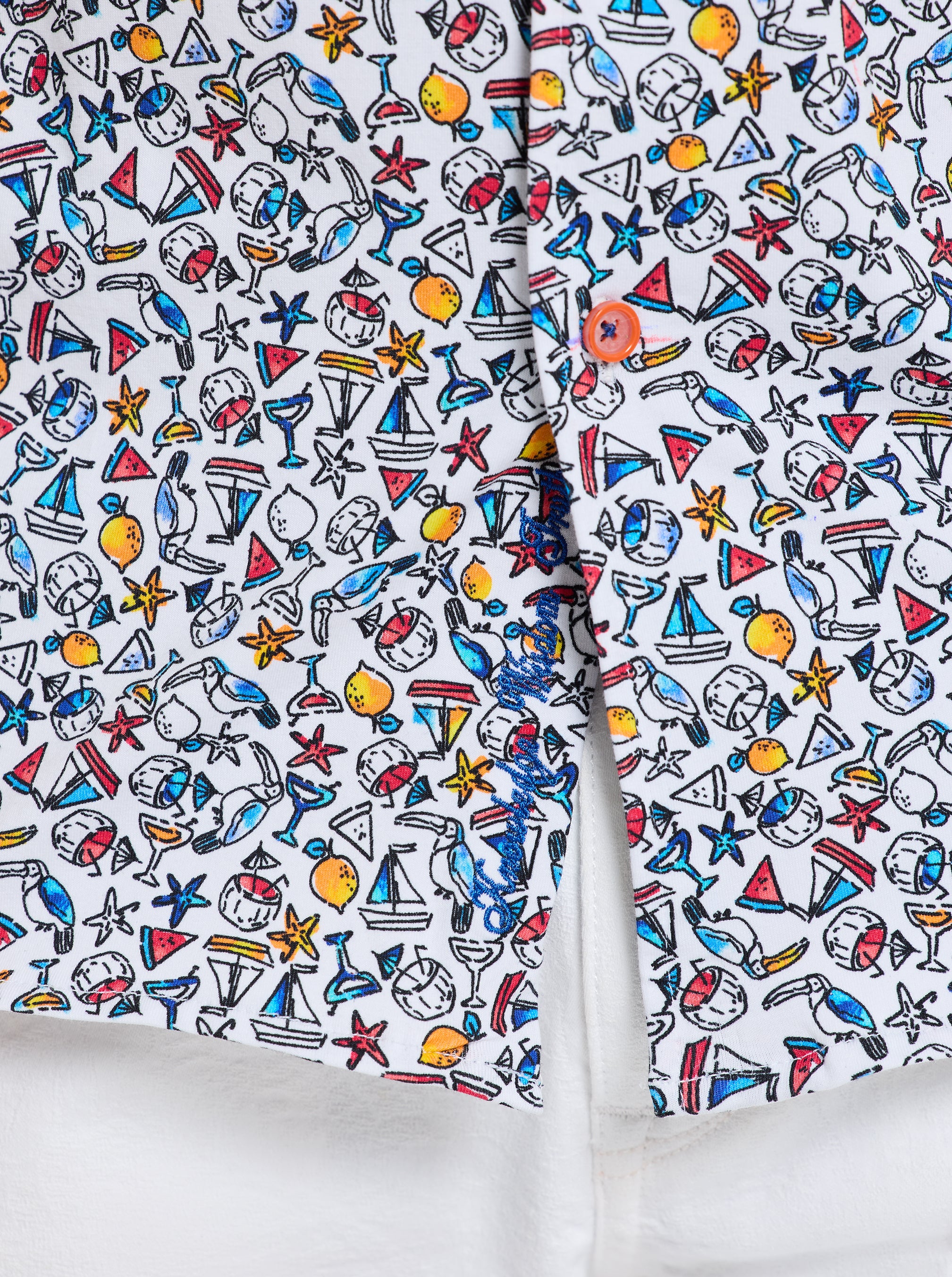 SUMMER SAILS SHORT SLEEVE BUTTON DOWN SHIRT