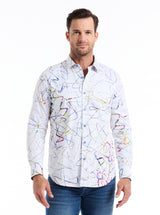 ORCHARDS LONG SLEEVE BUTTON DOWN SHIRT