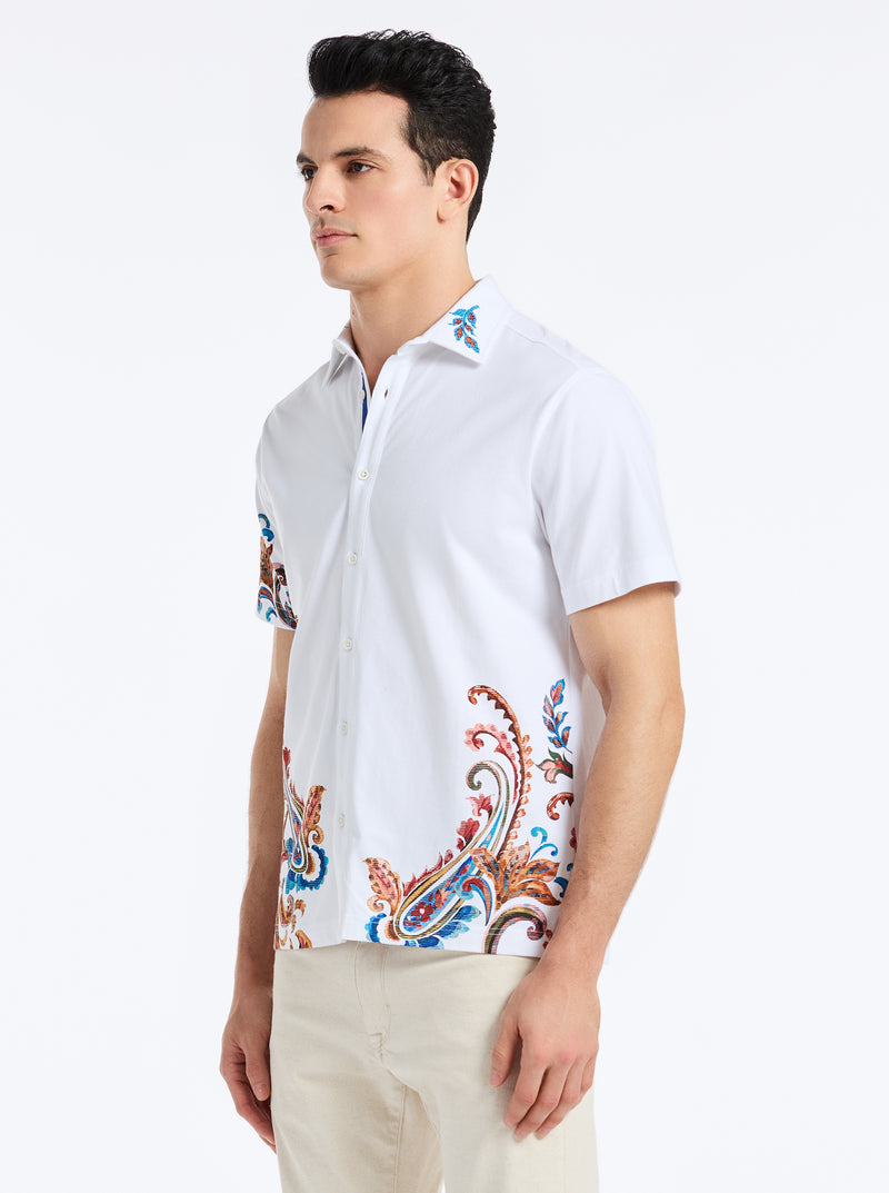 FICANO SHORT SLEEVE BUTTON DOWN SHIRT