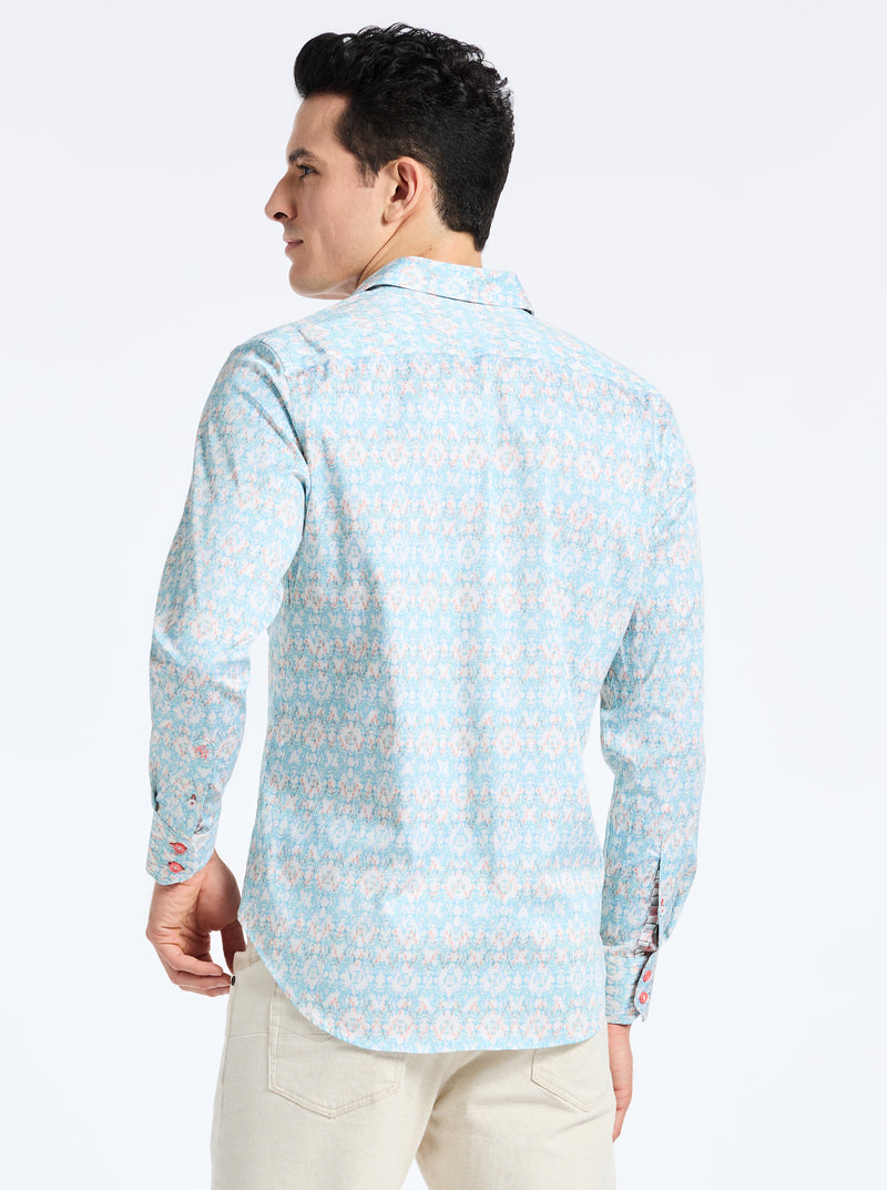 MIRAGE LONG SLEEVE BUTTON DOWN SHIRT