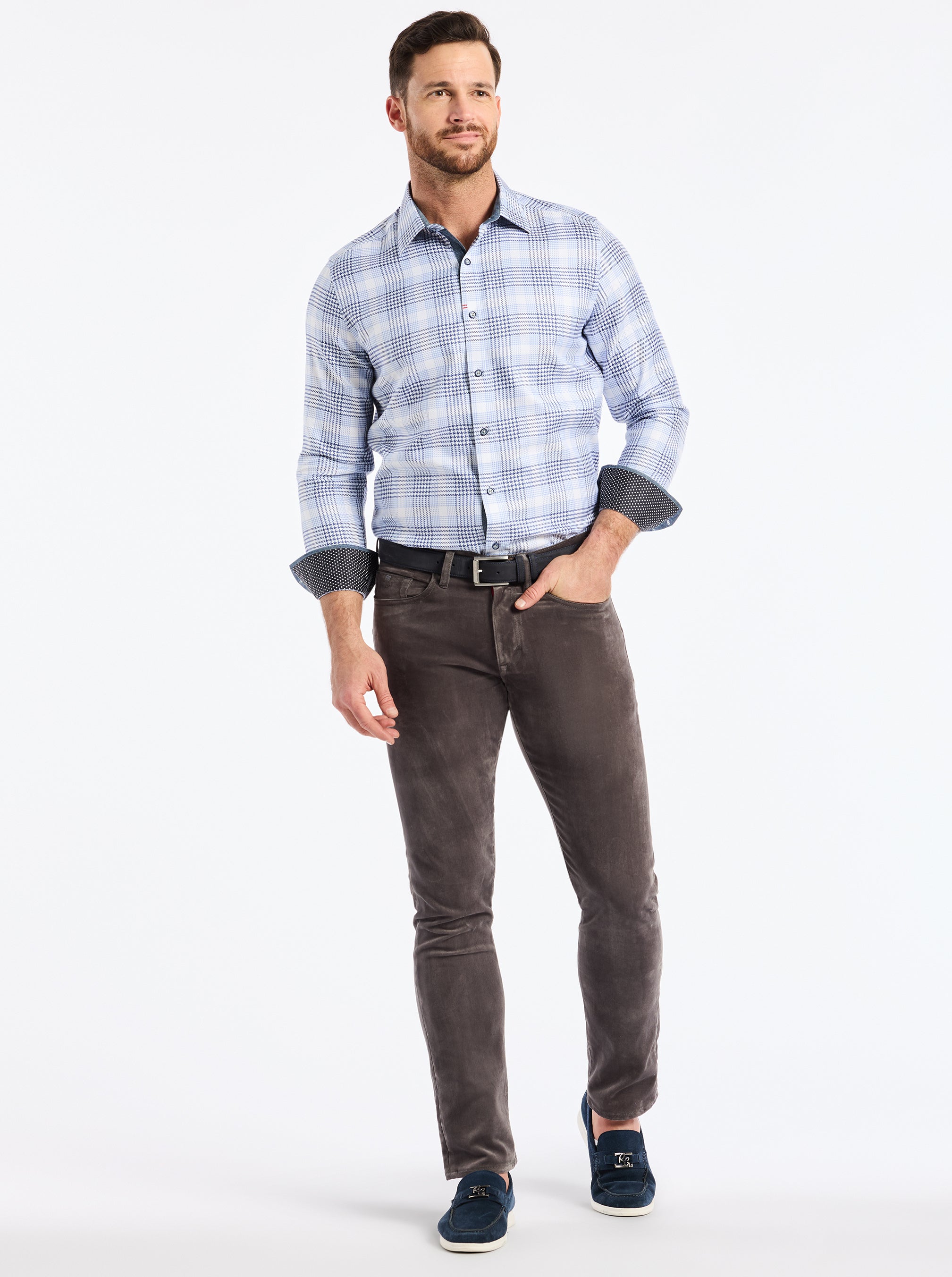 DELFORD LONG SLEEVE BUTTON DOWN SHIRT