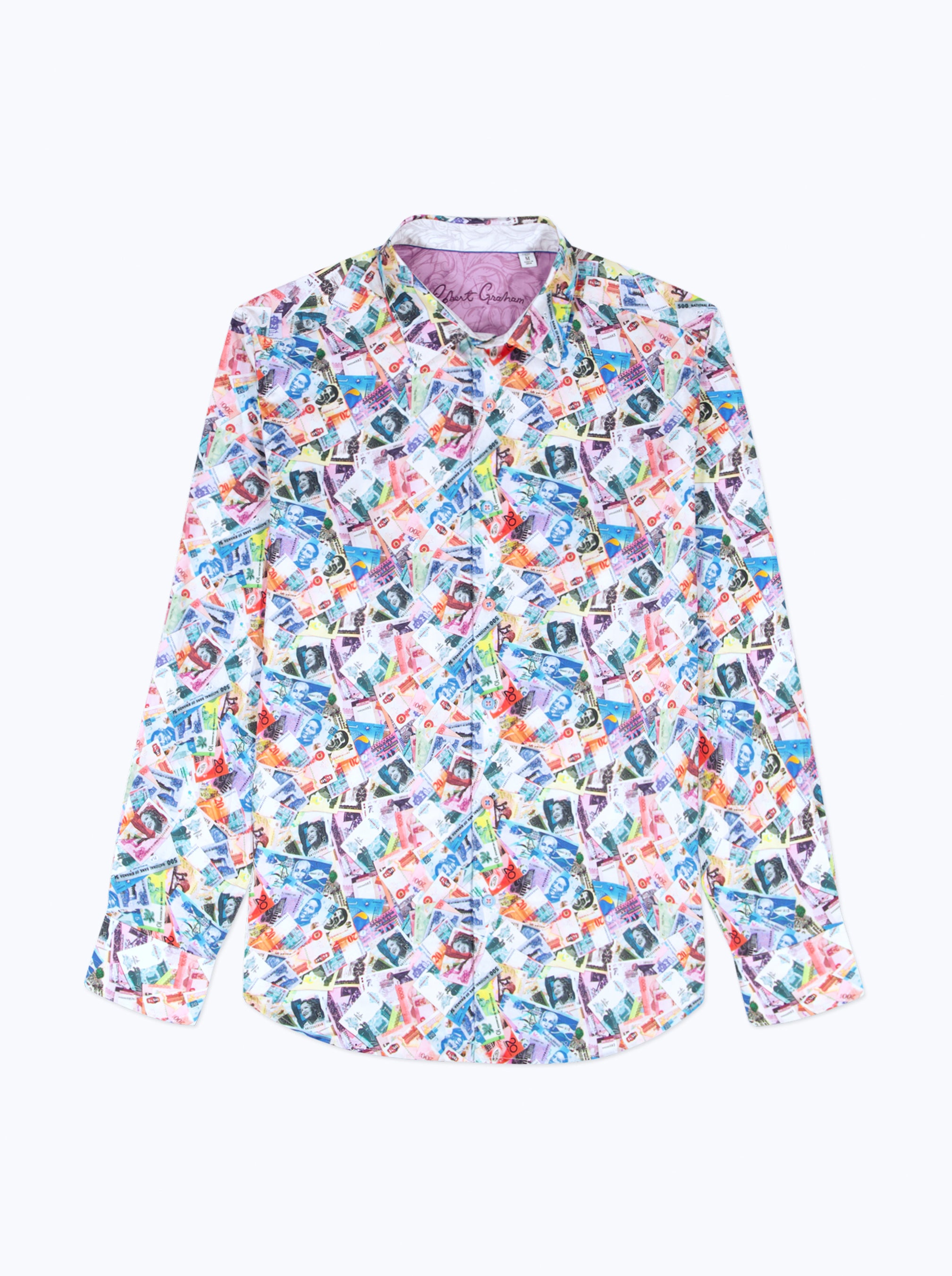 VACATION FUND LONG SLEEVE BUTTON DOWN SHIRT