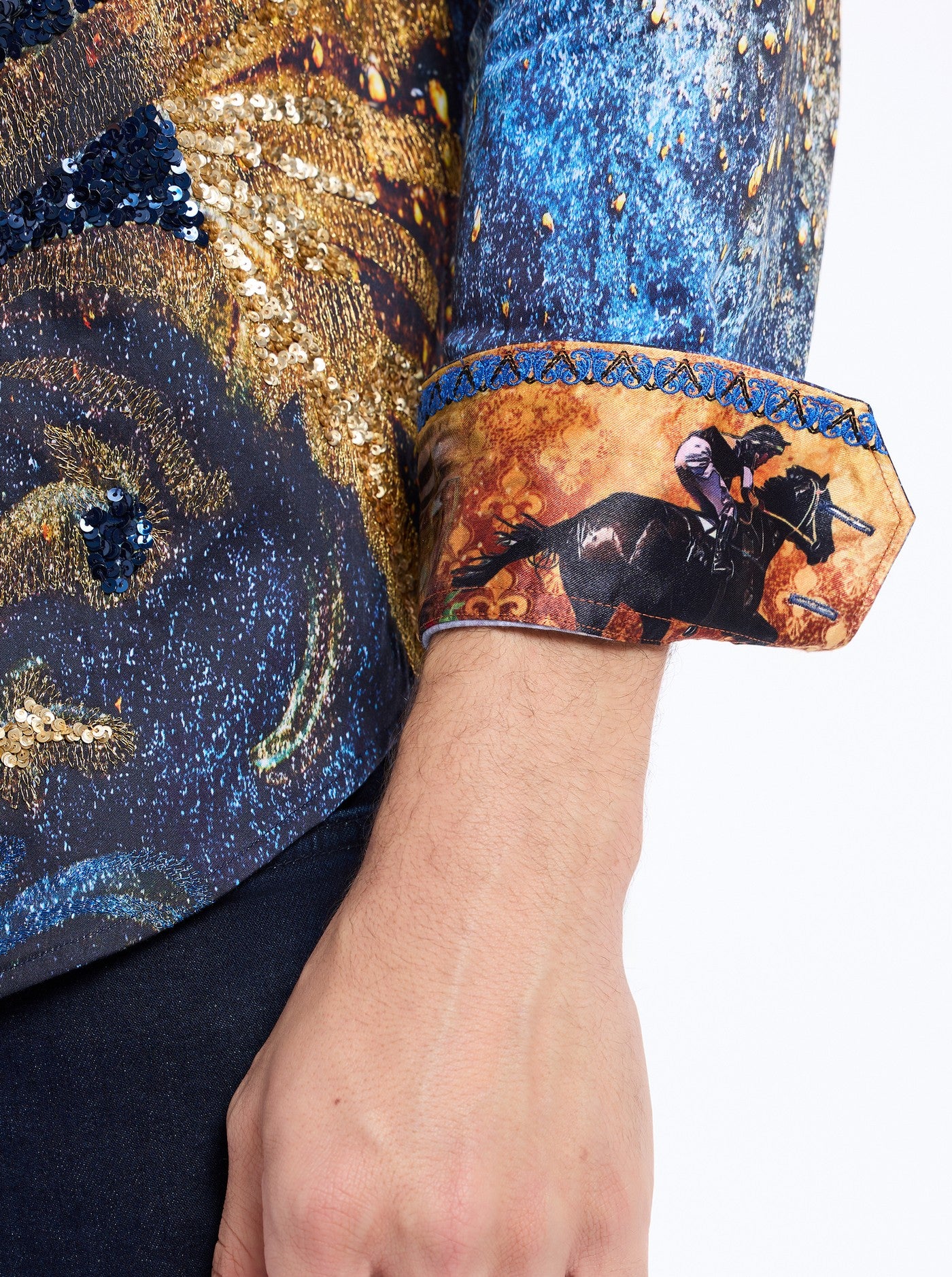 LIMITED EDITION FLEUR DE MARE LONG SLEEVE BUTTON DOWN SHIRT