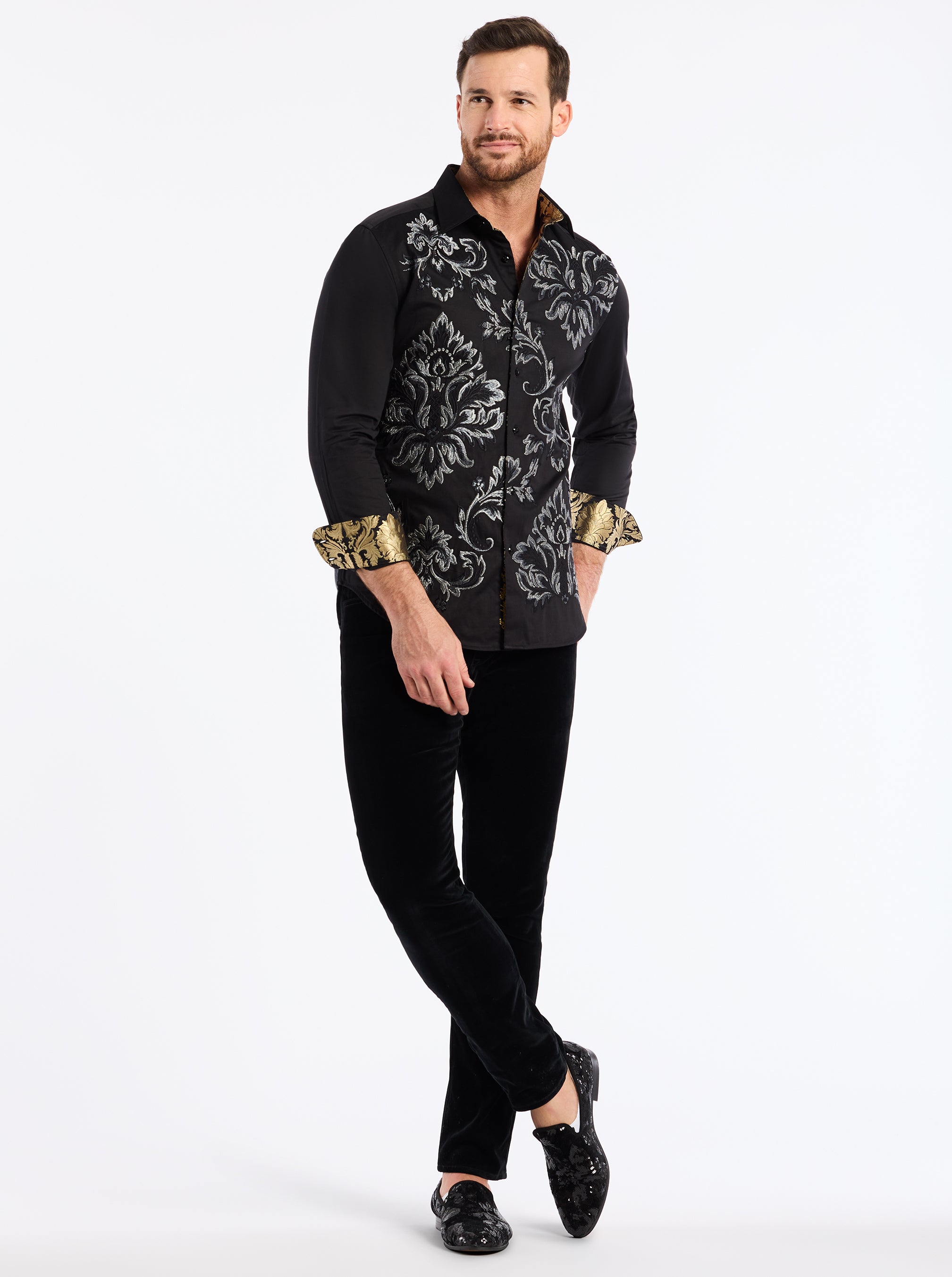 LIMITED EDITION LION'S SHADOW LONG SLEEVE BUTTON DOWN SHIRT