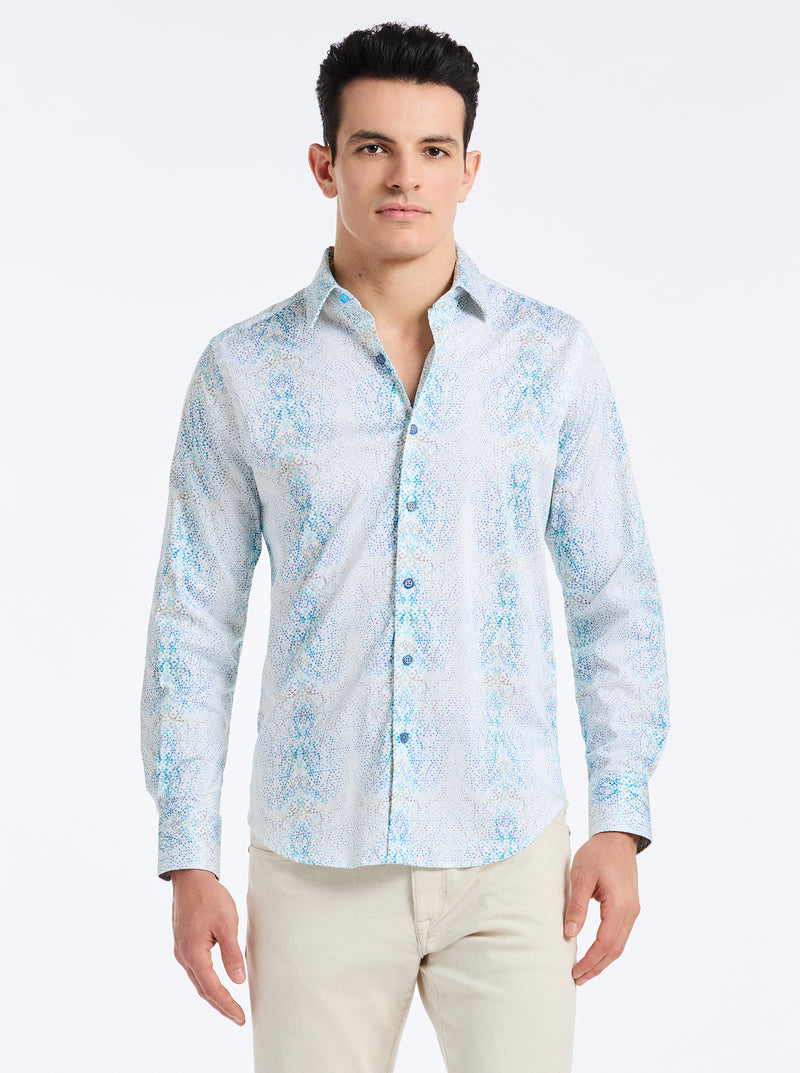 FUERTEVENTURA LONG SLEEVE BUTTON DOWN SHIRT