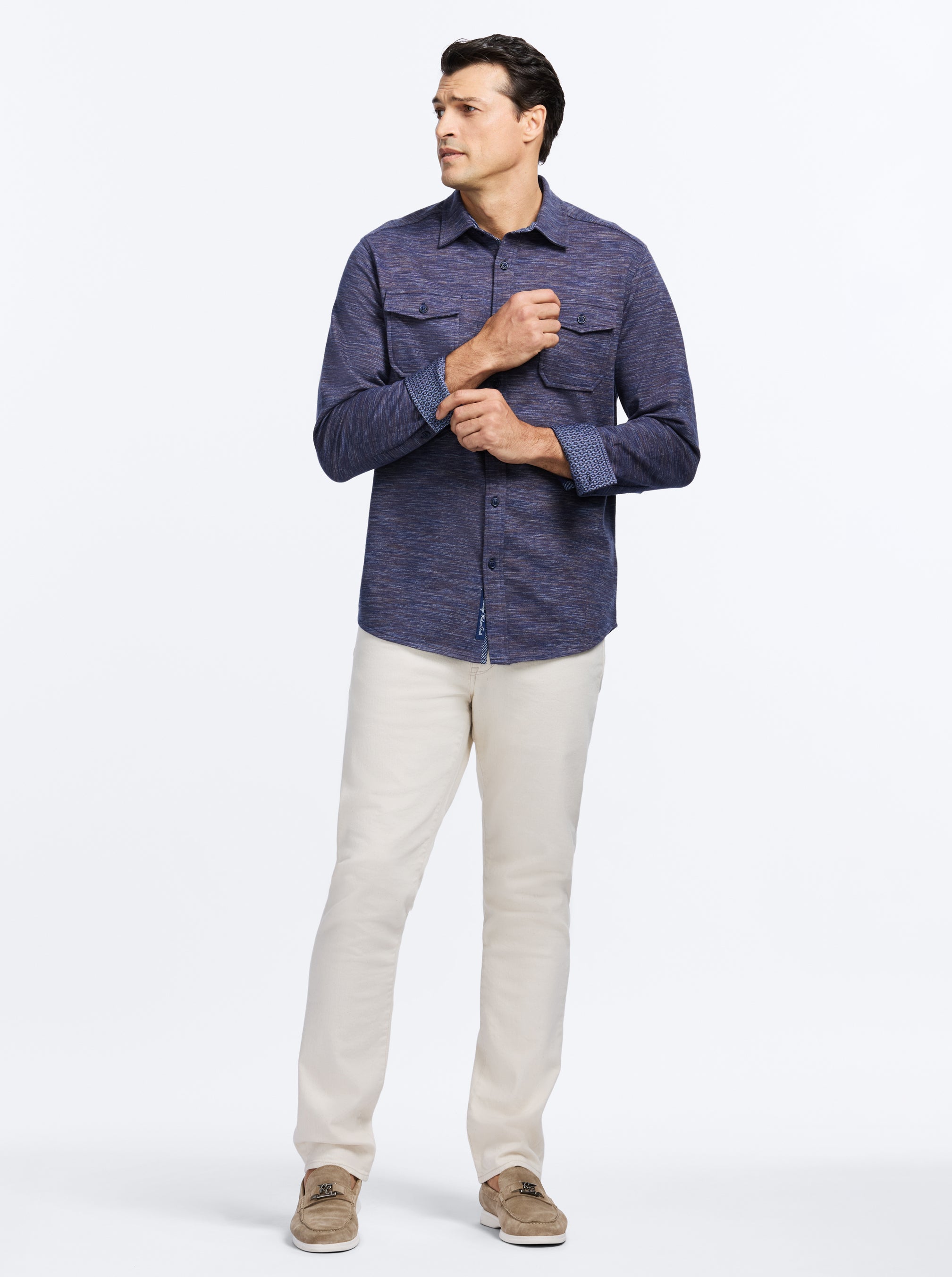STORRS LONG SLEEVE BUTTON DOWN SHIRT JACKET