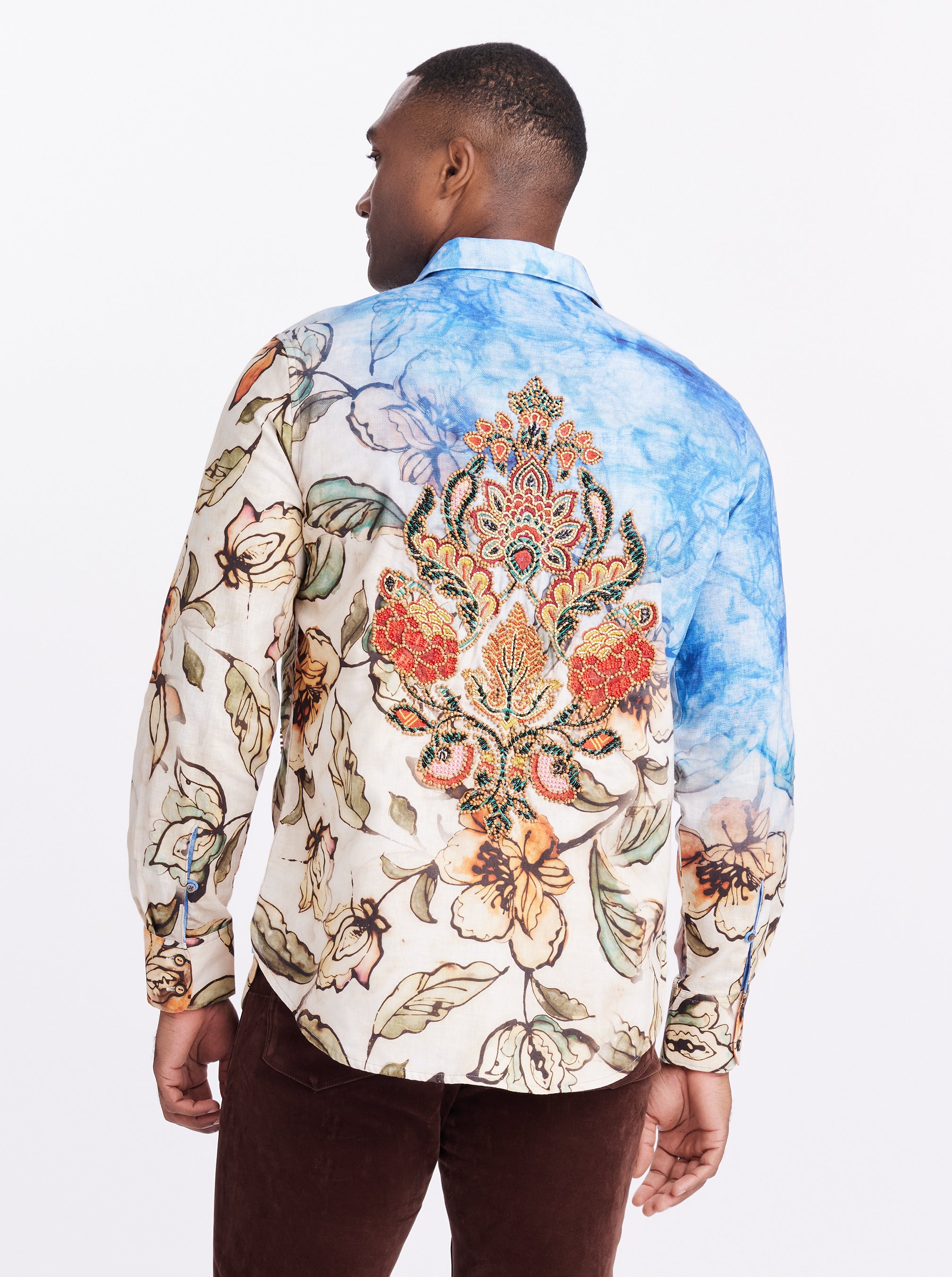 LIMITED EDITION WANDERINBLOSSOM LONG SLEEVE BUTTON DOWN SHIRT TALL