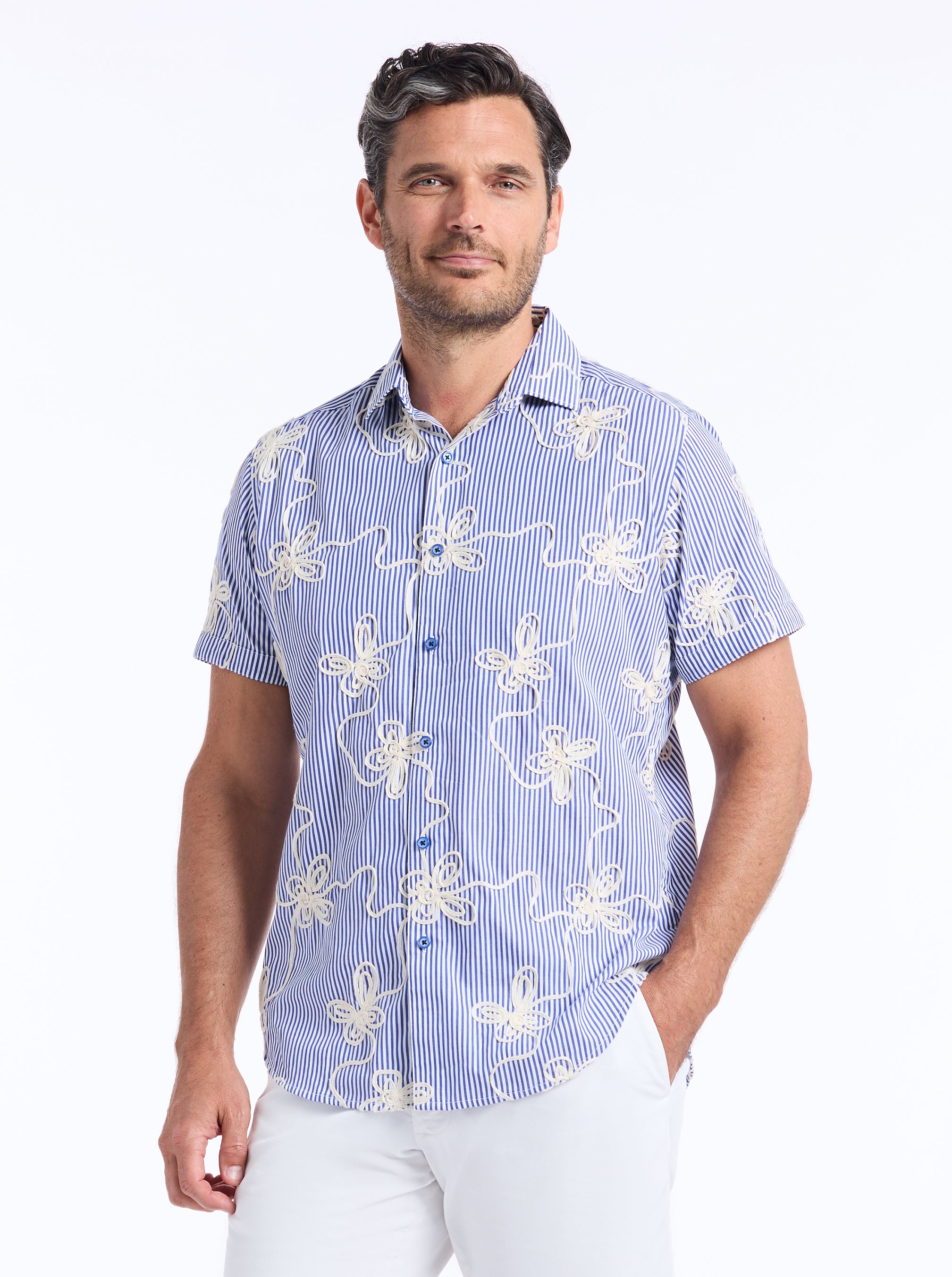 PRIMROSE SHORT SLEEVE BUTTON DOWN SHIRT