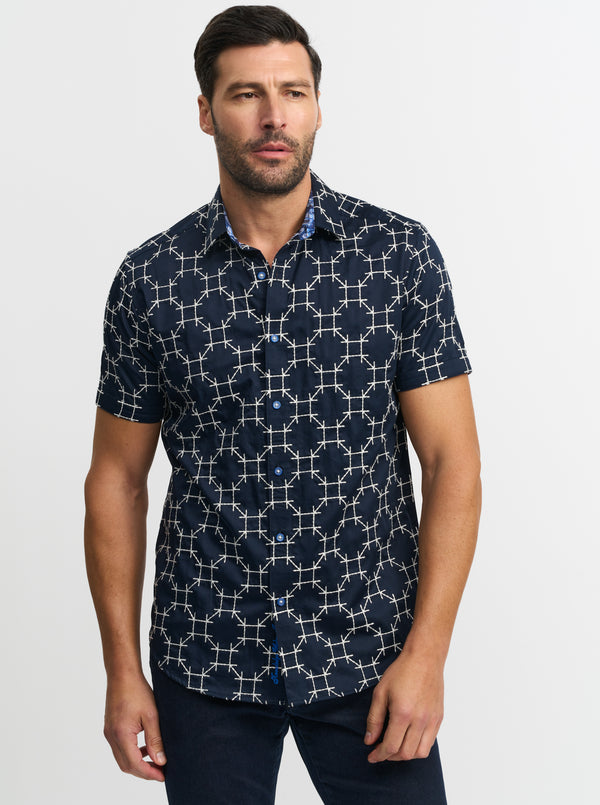 WEITZMAN SHORT SLEEVE BUTTON DOWN SHIRT