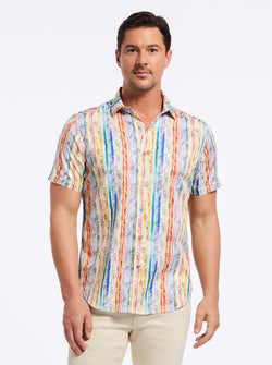 WALK THE LINE SHORT SLEEVE BUTTON DOWN SHIRT