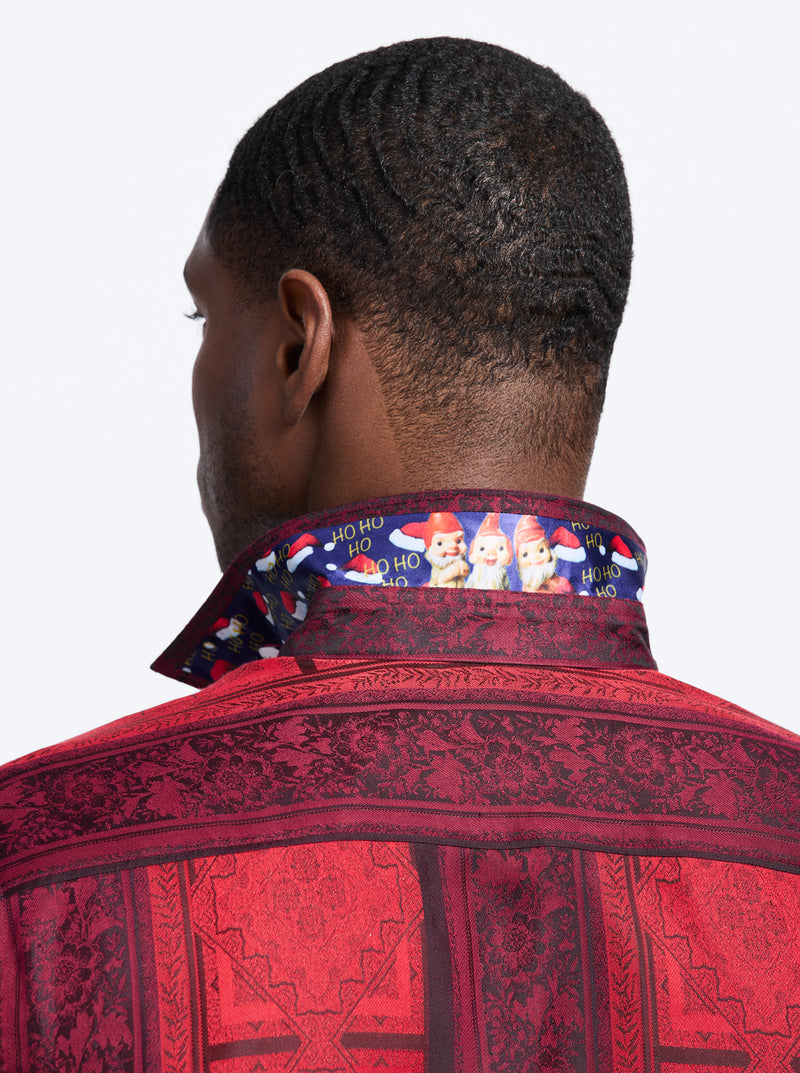 LIMITED EDITION CRIMSON CHEER LONG SLEEVE BUTTON DOWN SHIRT