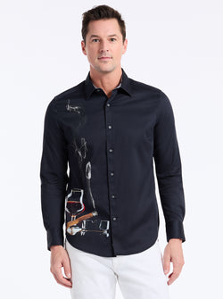 MAN CAVE LONG SLEEVE BUTTON DOWN SHIRT