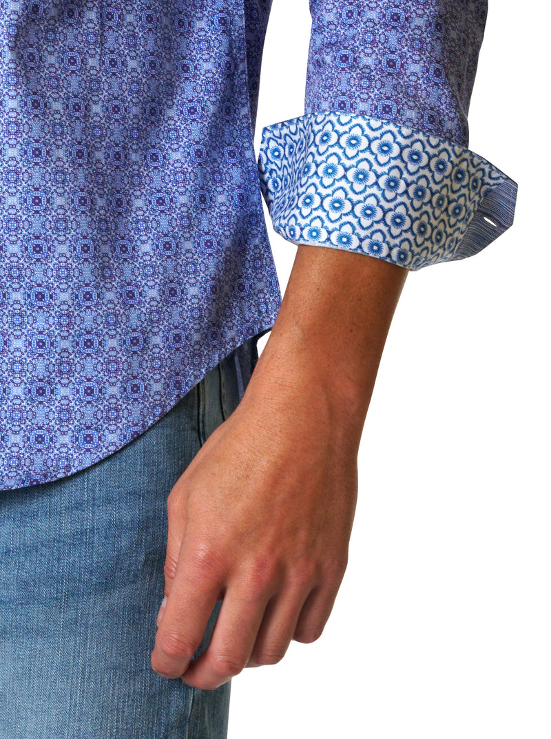 MELTON LONG SLEEVE BUTTON DOWN SHIRT